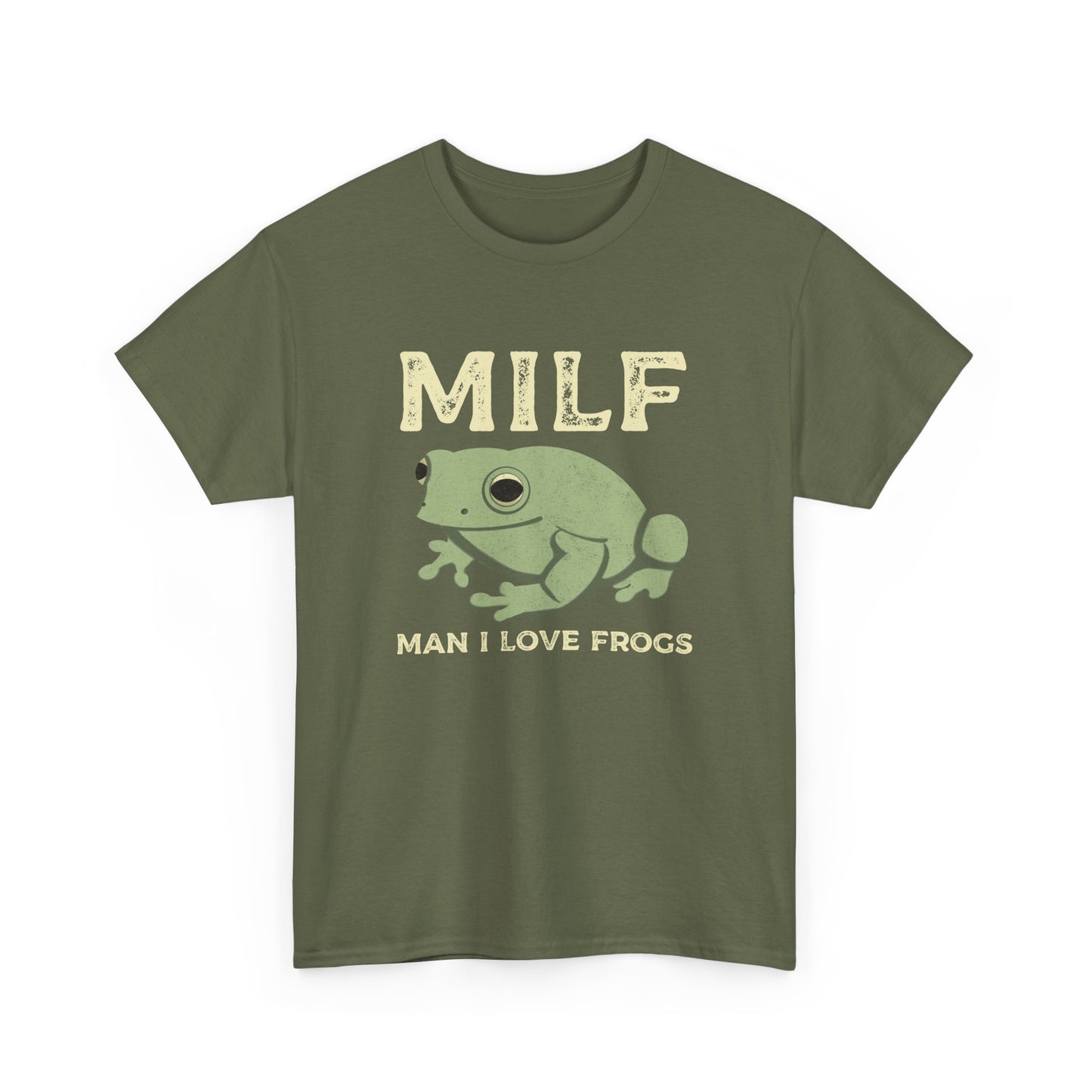 MILF Man I Love Frogs Funny Frog Lovers T-Shirt Adult Humour