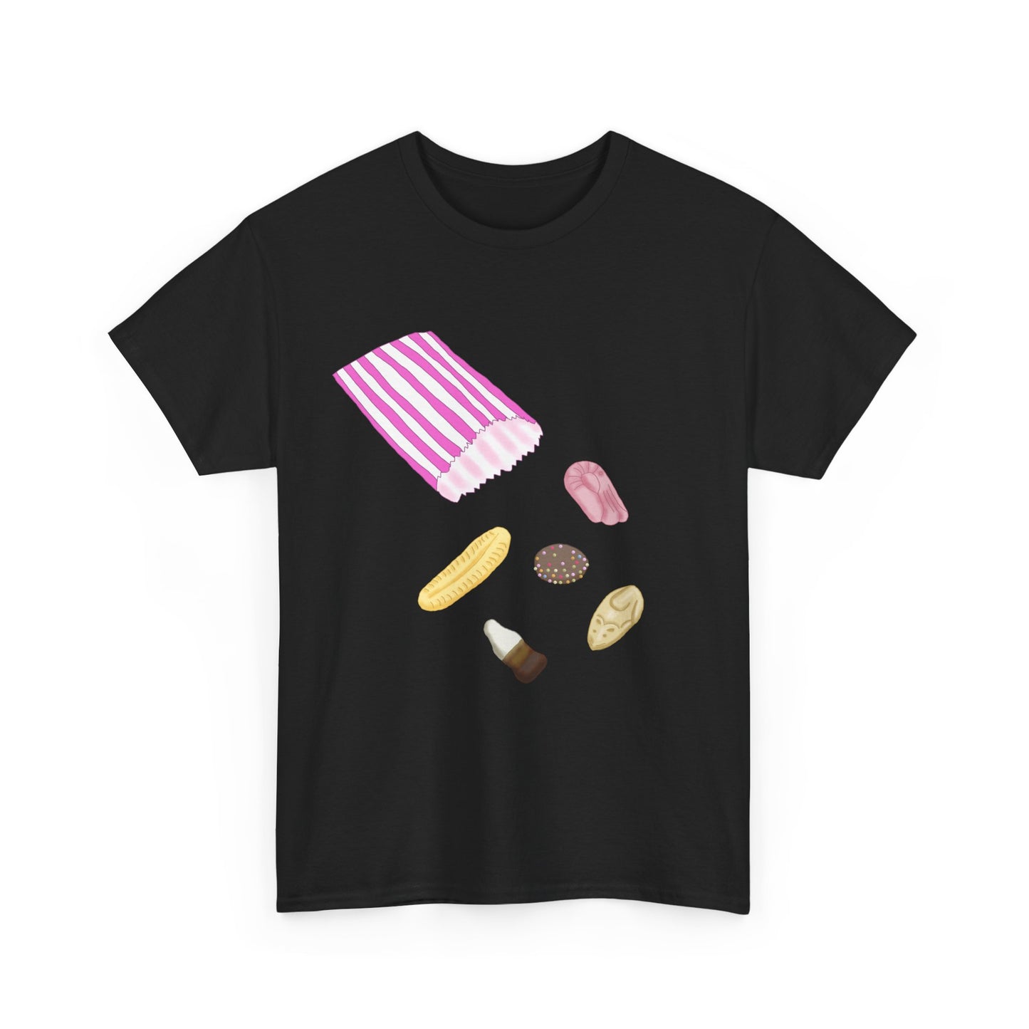 Nostalgic Penny Sweets Bag T-Shirt, Eighties Memories For Sugar Addicts
