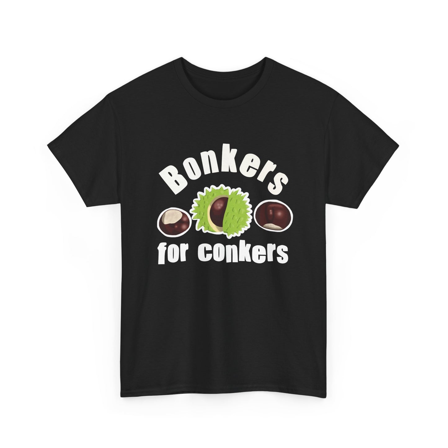 Bonkers for Conkers Unisex T-Shirt Fun for Autumn Celebrations