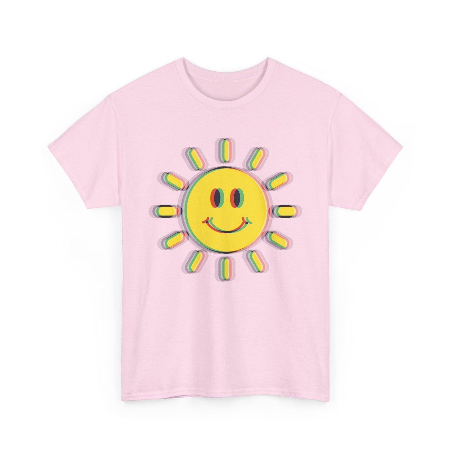 Psychedelic Smiling Sun T-Shirt, For Summer Time Vibes
