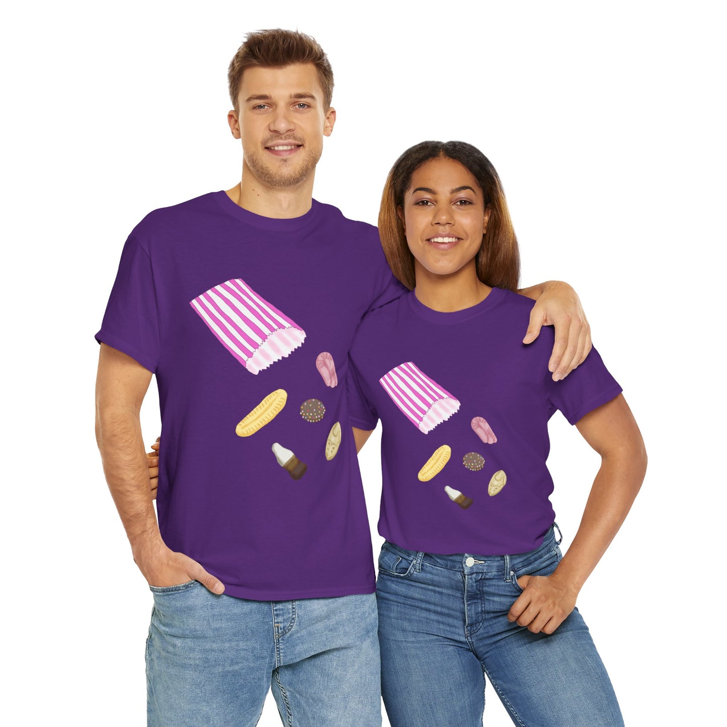 Nostalgic Penny Sweets Bag T-Shirt, Eighties Memories For Sugar Addicts