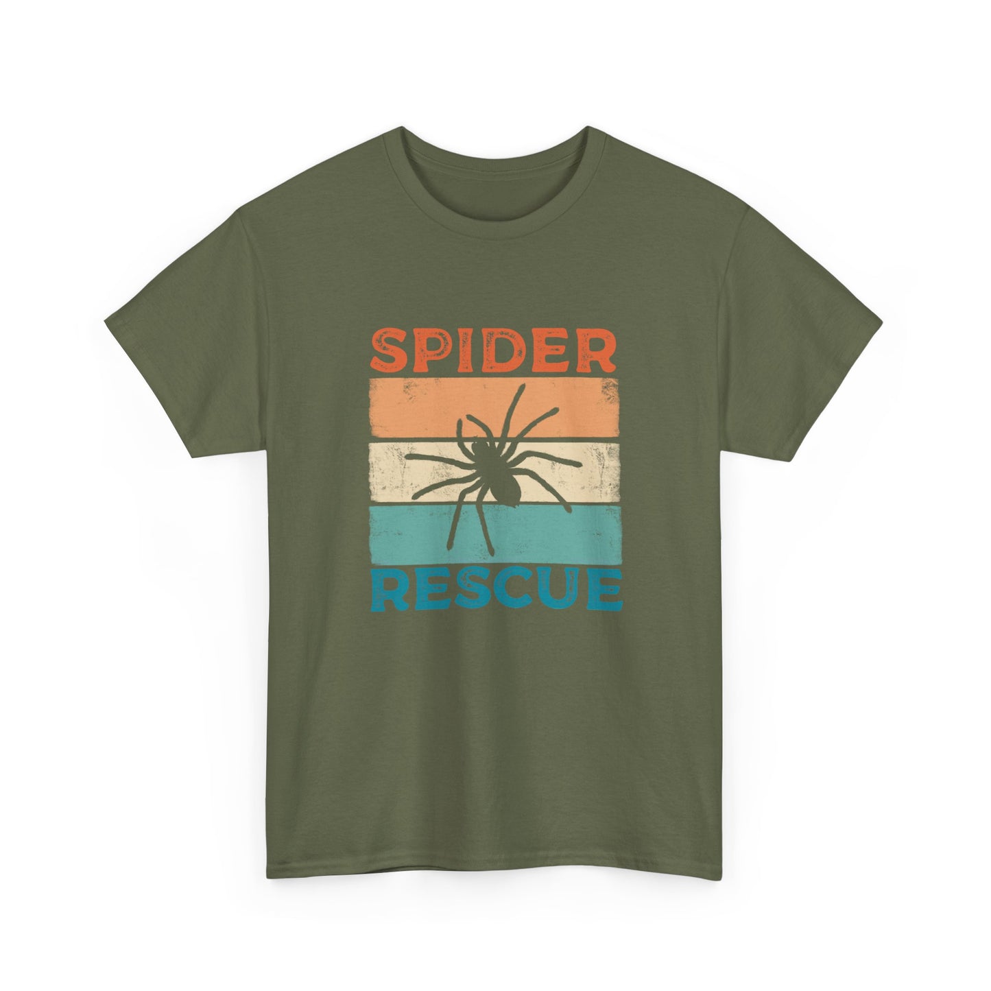 Spider Rescue T-shirt, Retro Colour Design for Spider Lovers, Save the Spiders Tee, Funny T-shirt for Animal Rescuers