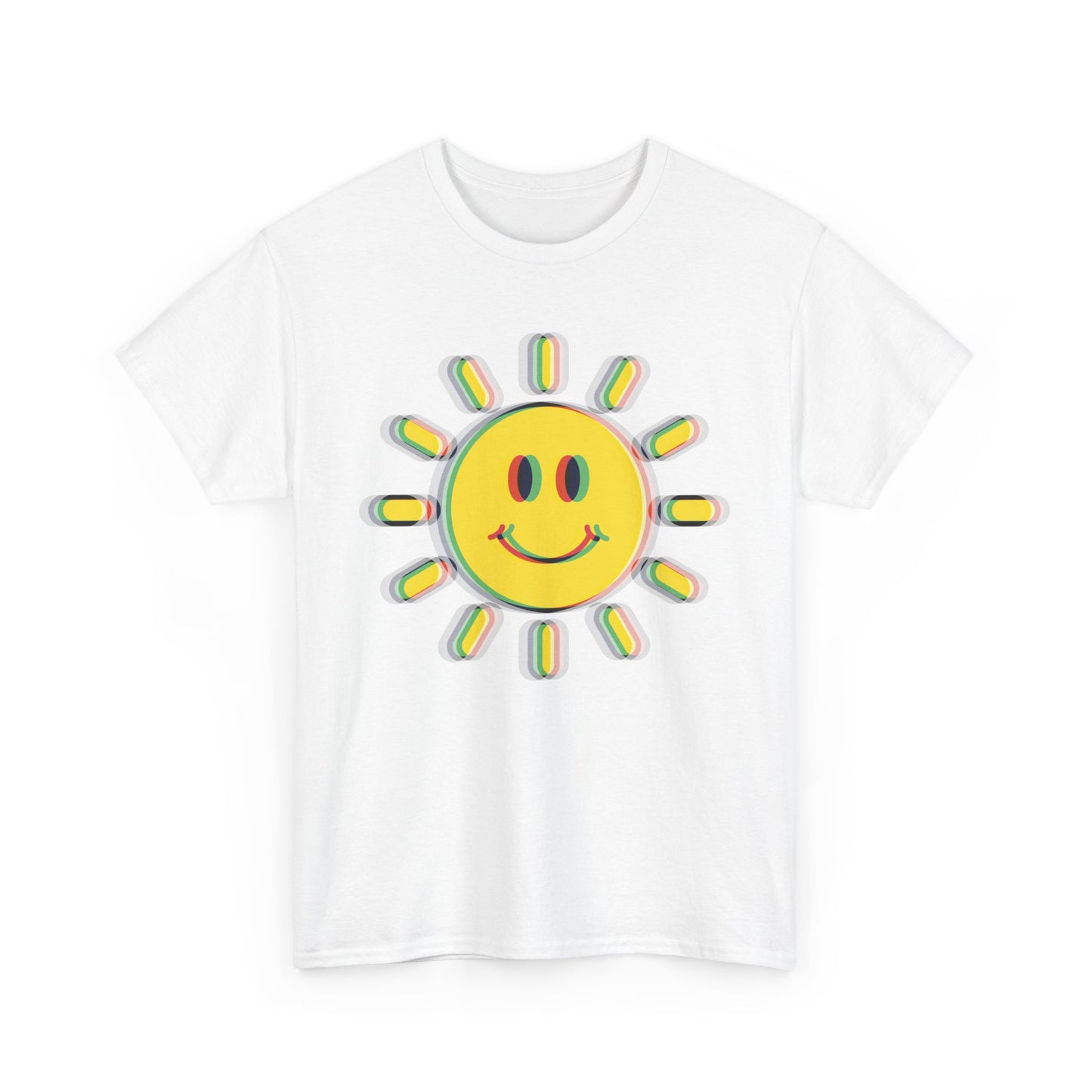 Psychedelic Smiling Sun T-Shirt, For Summer Time Vibes