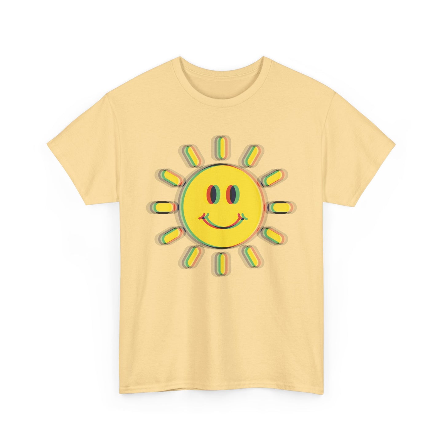 Psychedelic Smiling Sun T-Shirt, For Summer Time Vibes