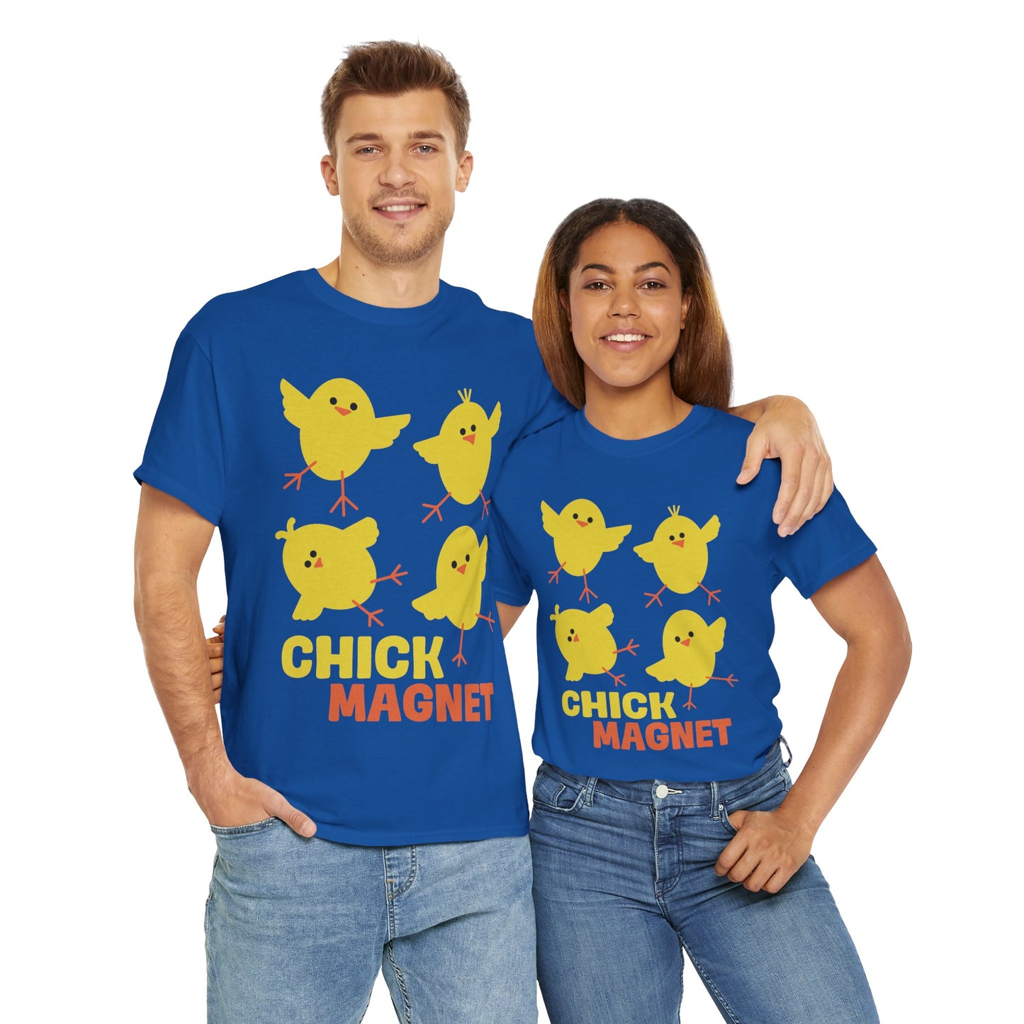 Chick Magnet T-Shirt, Funny Pun With Cute Baby Bird Chicks
