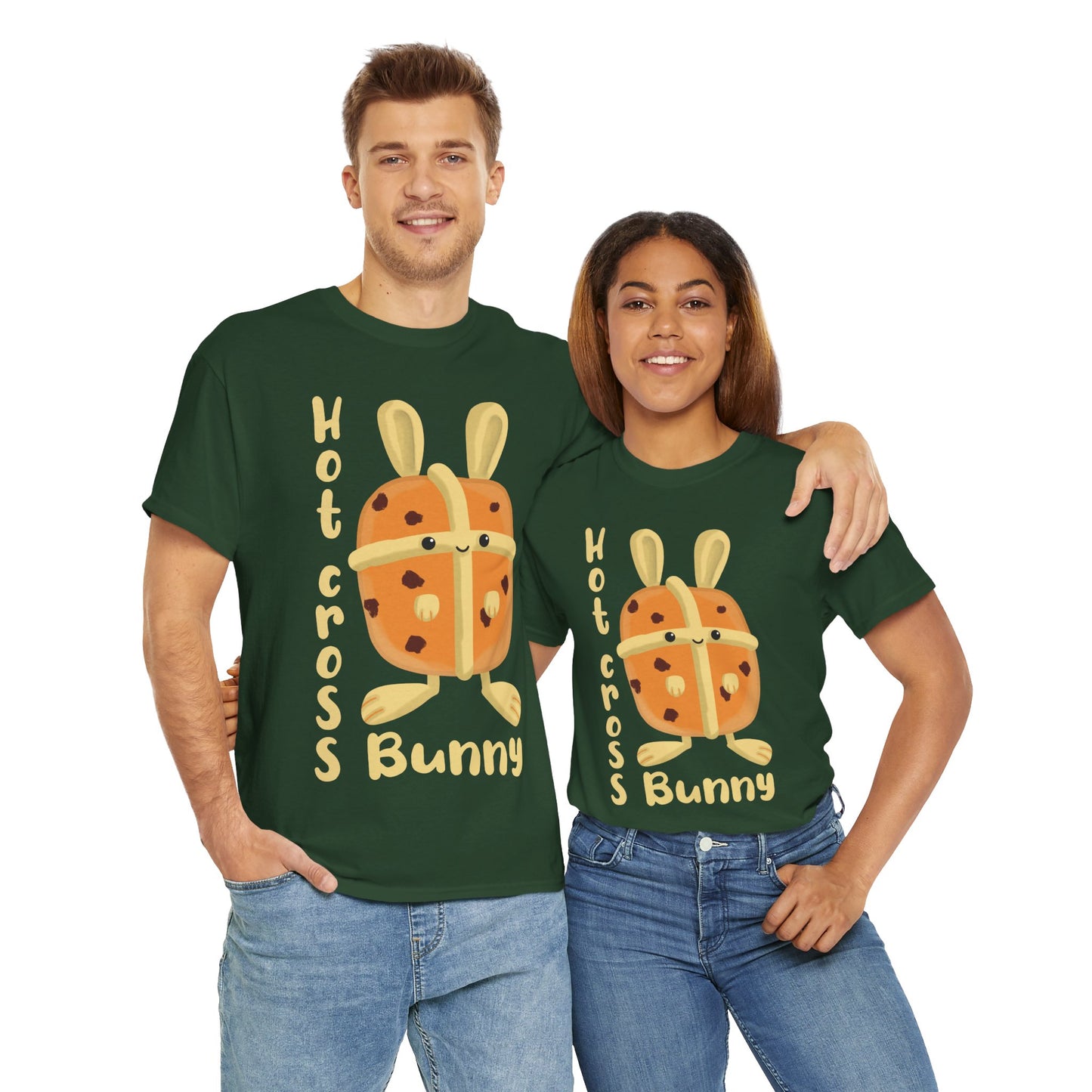 Hot Cross Bunny T-Shirt, Cute Easter Bunny & Hot Cross Bun Design For Good Friday, Funny Easter Shirt For Spring Celebration