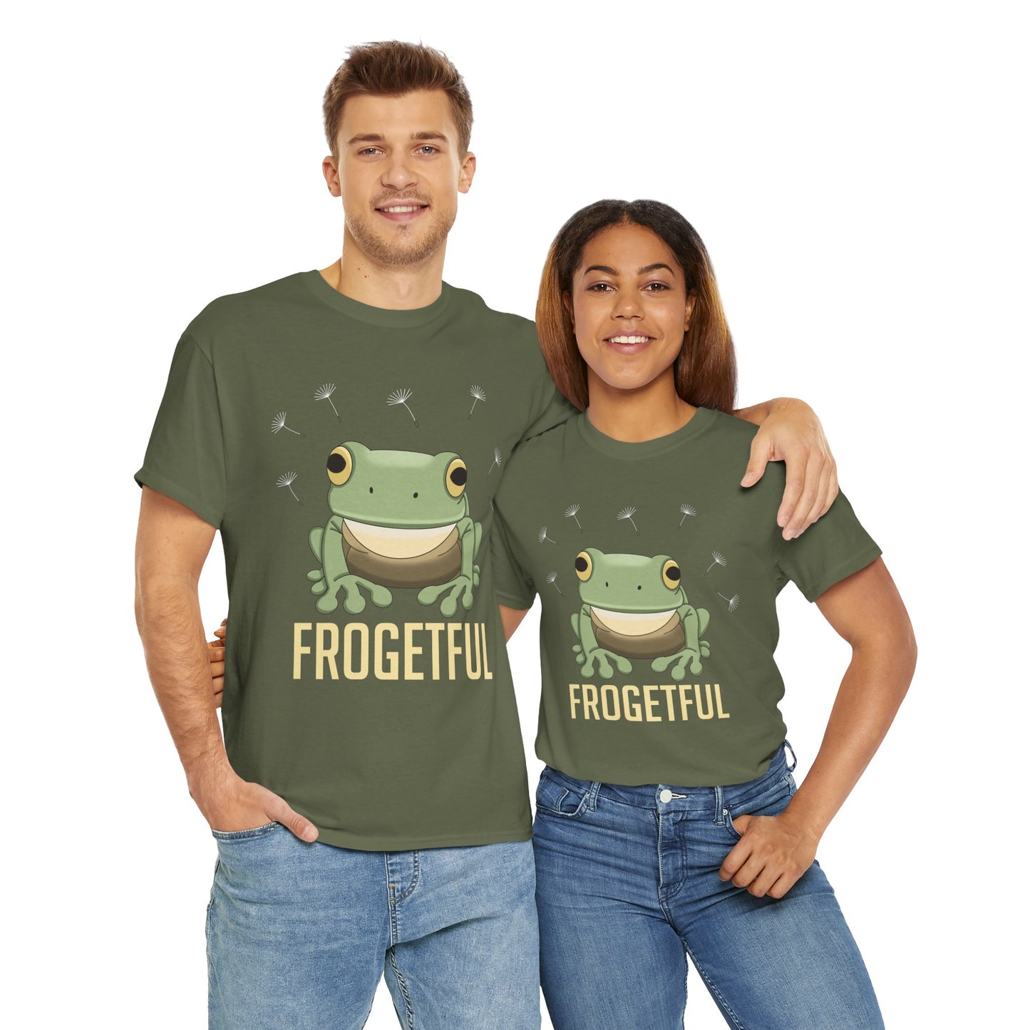 Funny “Frogetful” Frog T-Shirt, Cute Gift for Forgetful Frog Lovers, Quirky Amphibian Pun Tee, Unisex Tee