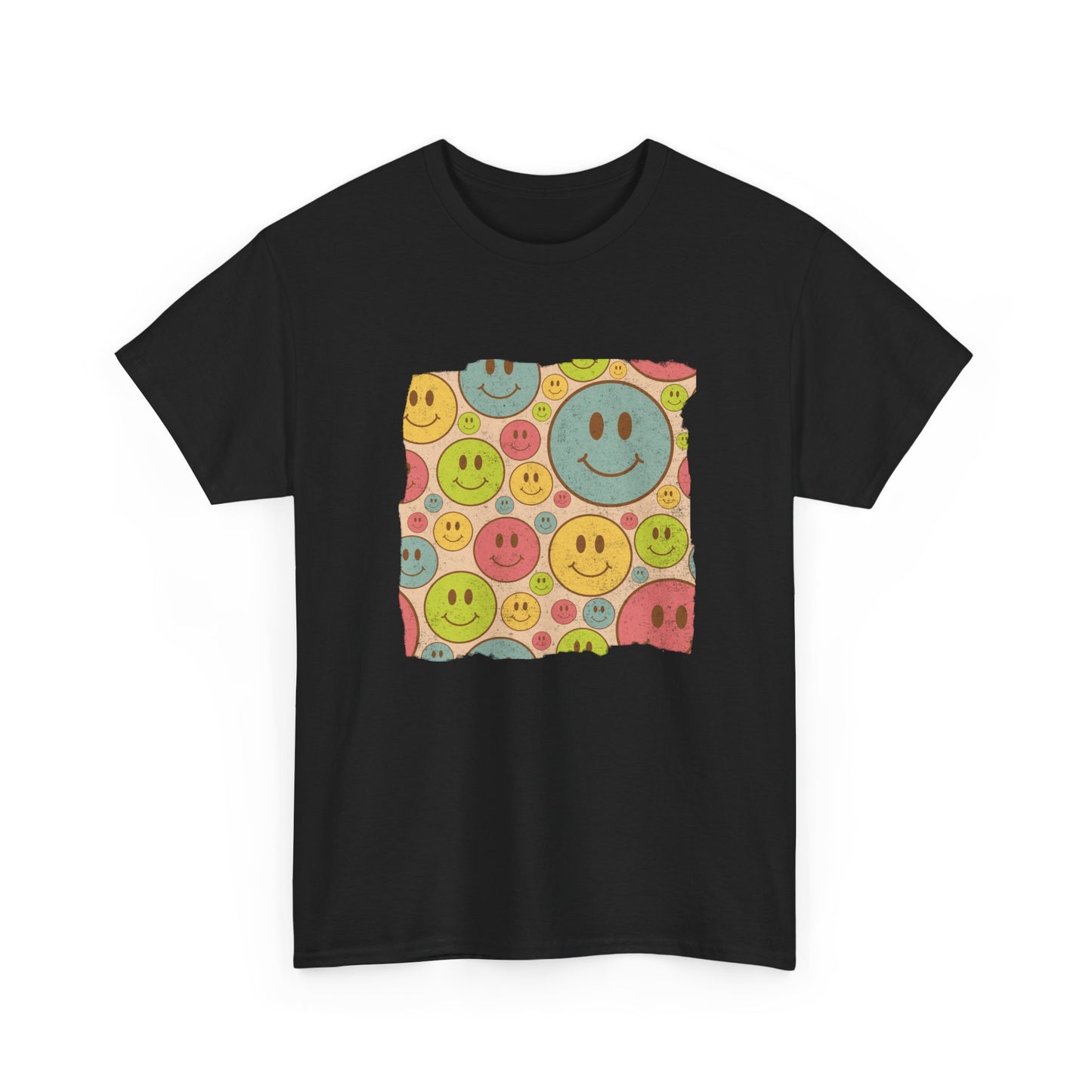 Nineties Style Retro Ravers T-Shirt, Happy Face Smiles Tee