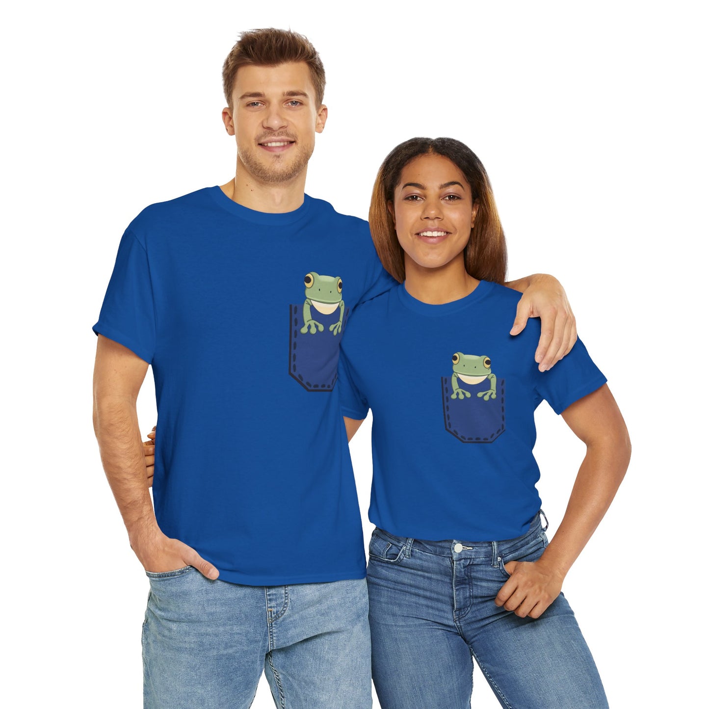 Cute Frog in a Fake Pocket T-Shirt, Adorable Frog Lover Gift