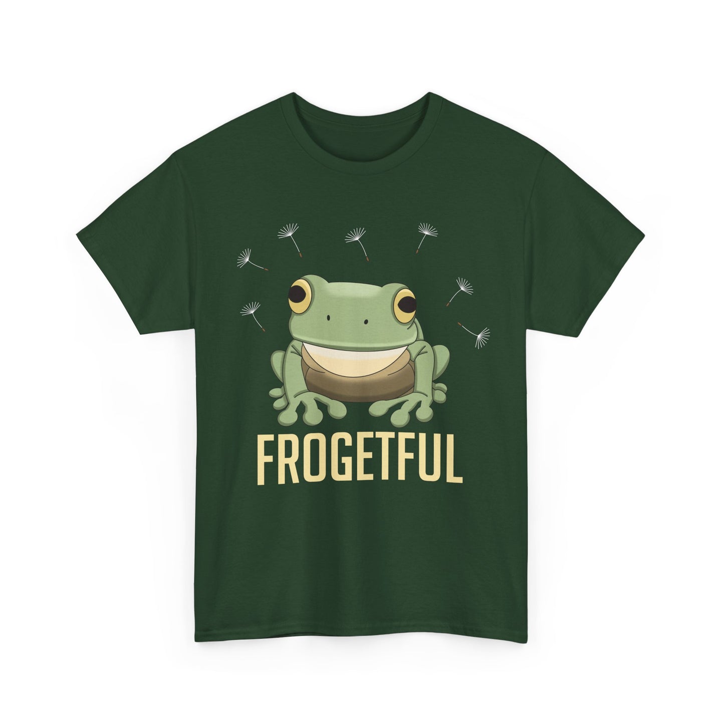 Funny “Frogetful” Frog T-Shirt, Cute Gift for Forgetful Frog Lovers, Quirky Amphibian Pun Tee, Unisex Tee