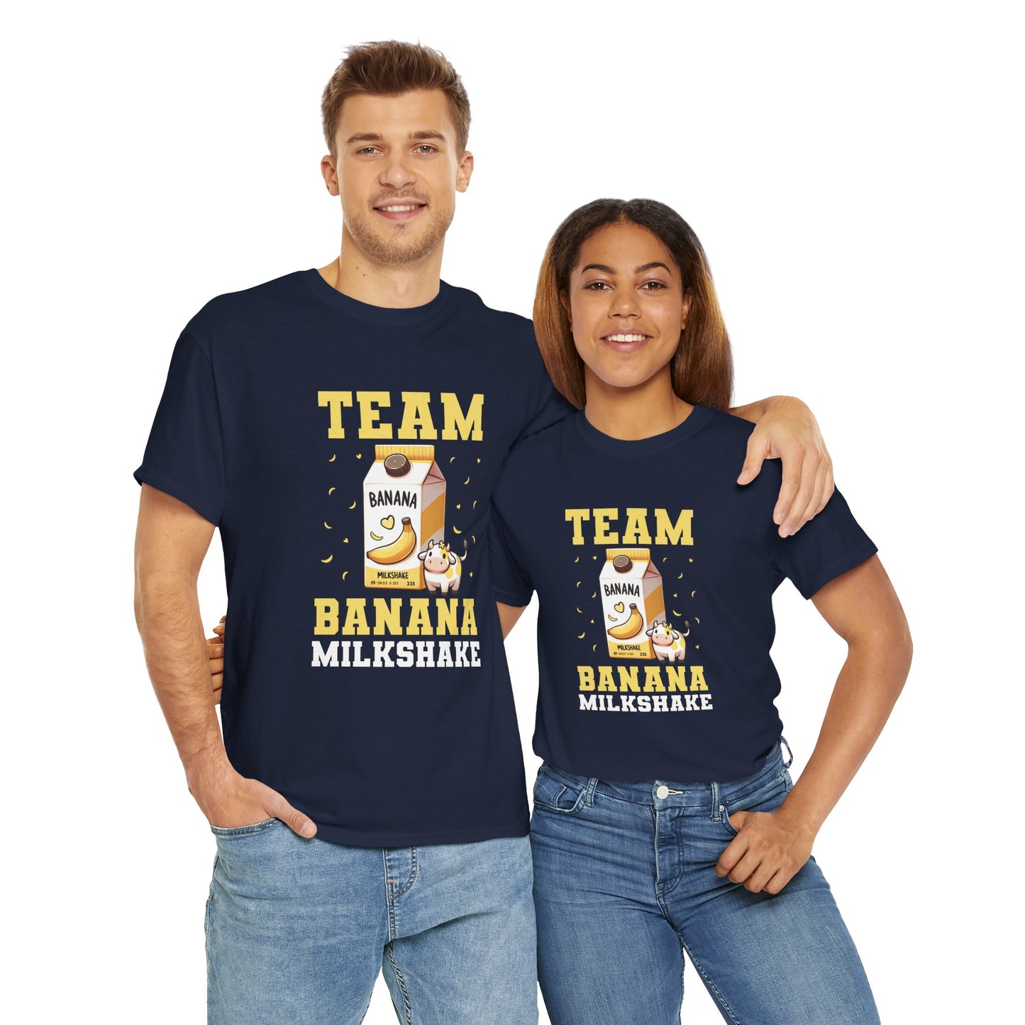 Team Banana Milkshake Unisex Tee, Fun Graphic T-Shirt for Banana Lovers
