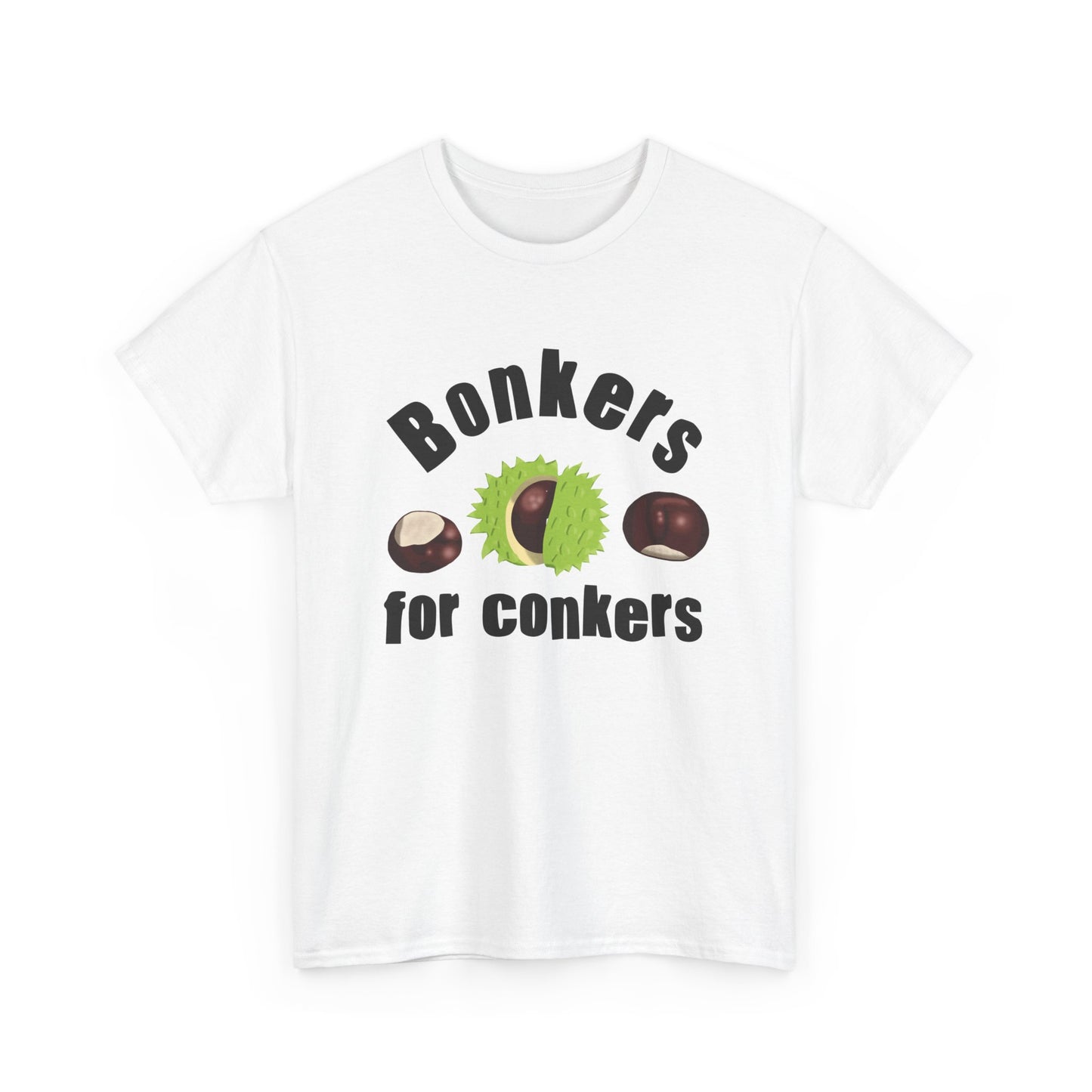 Bonkers for Conkers Unisex T-Shirt Fun for Autumn Celebrations