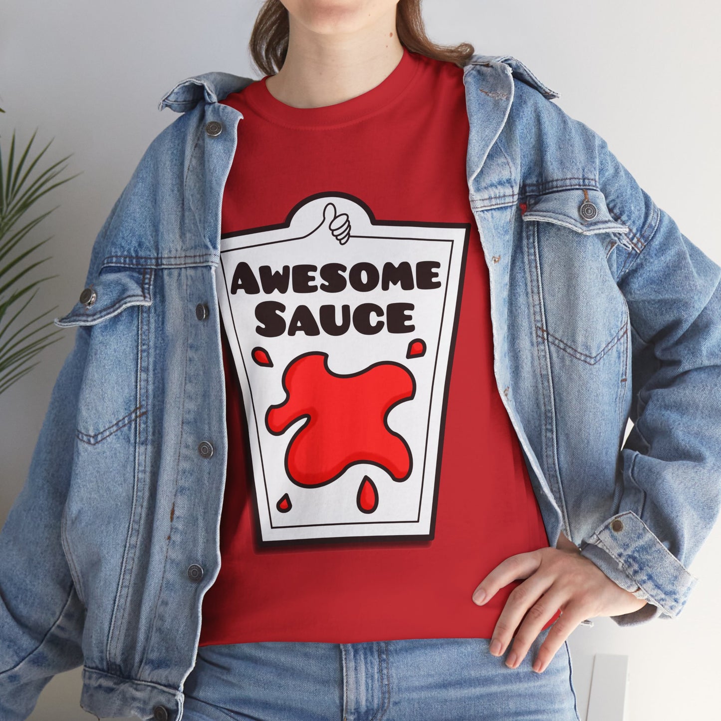 Awesome Sauce Unisex T-Shirt - Fancy Dress Costume In Red