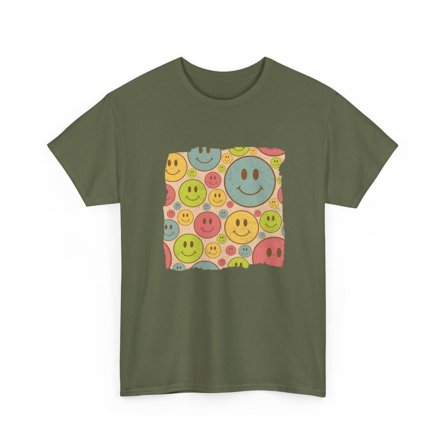 Nineties Style Retro Ravers T-Shirt, Happy Face Smiles Tee