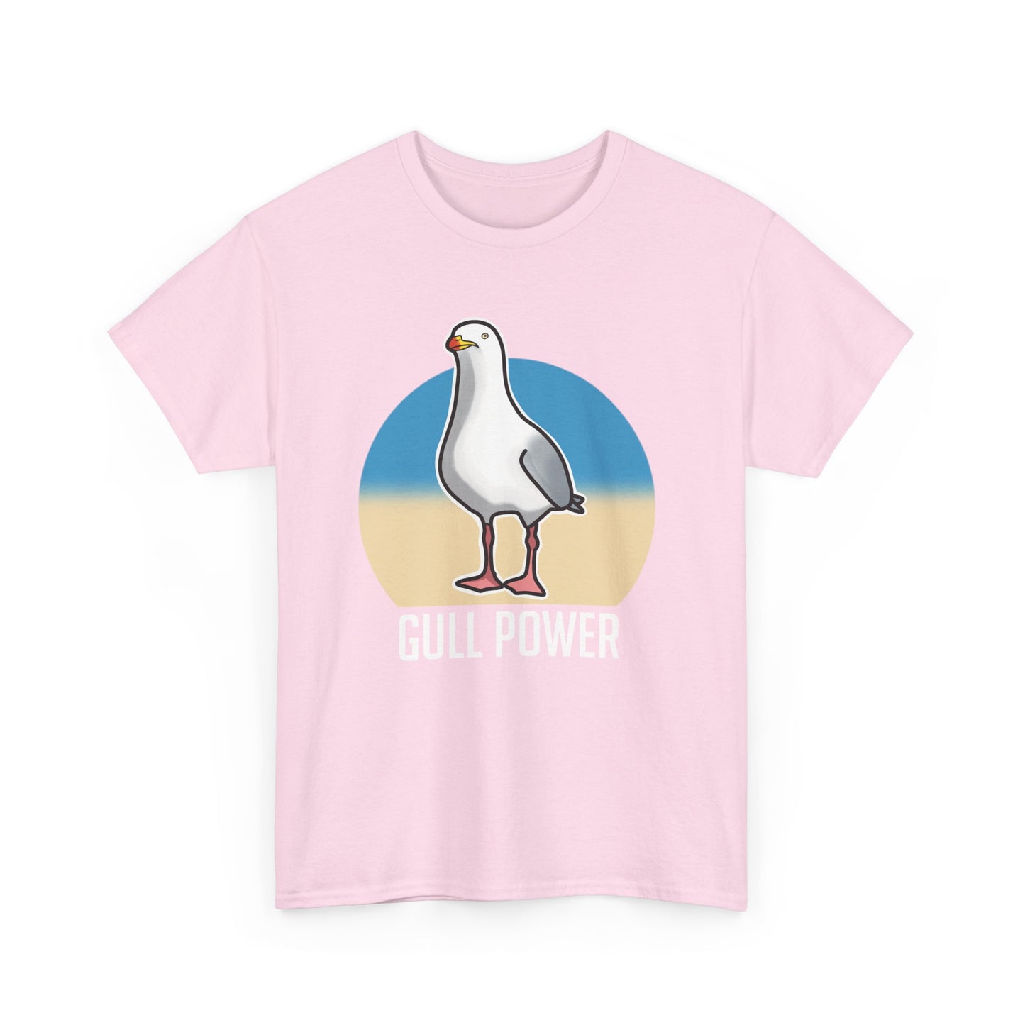 Funny Girl Power Pun T-Shirt with Seagull Design, 'Gull Power' Tee