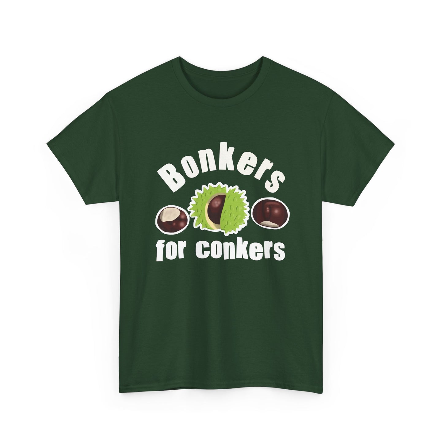 Bonkers for Conkers Unisex T-Shirt Fun for Autumn Celebrations