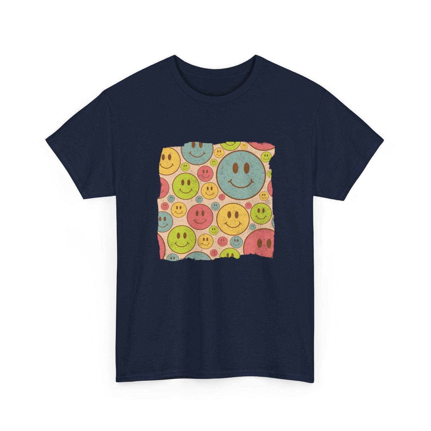 Nineties Style Retro Ravers T-Shirt, Happy Face Smiles Tee