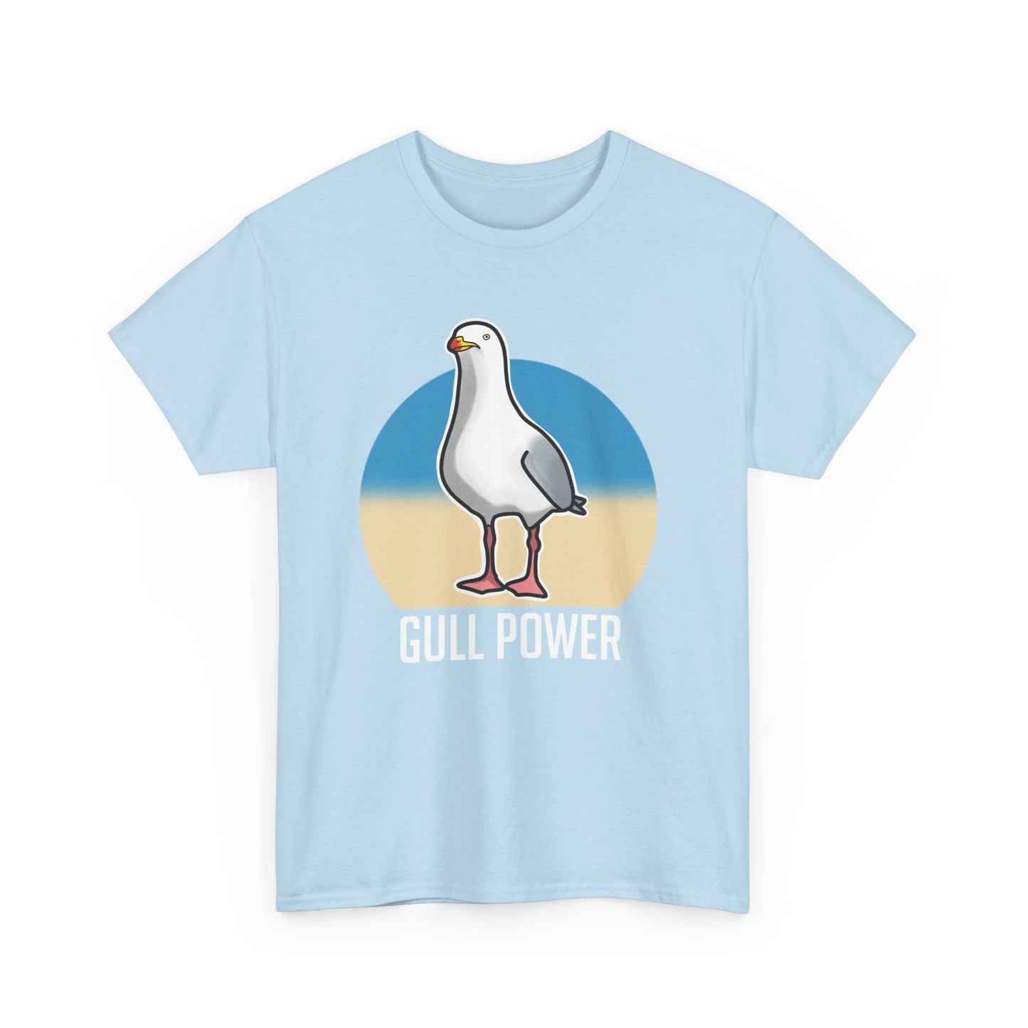Funny Girl Power Pun T-Shirt with Seagull Design, 'Gull Power' Tee