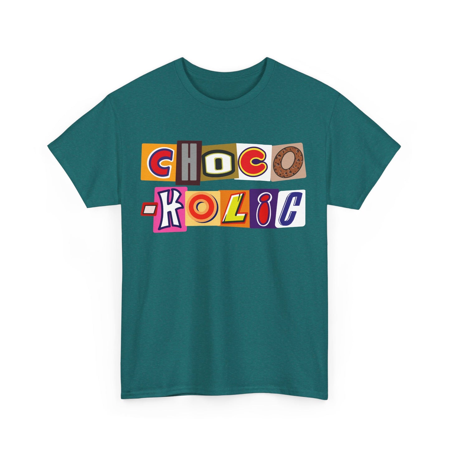 Chocoholic T-shirt, Chocolate Lover Gift, Fun T-shirt with Chocolate Bar Wrapper Logos, Unisex Tee for Chocoholics