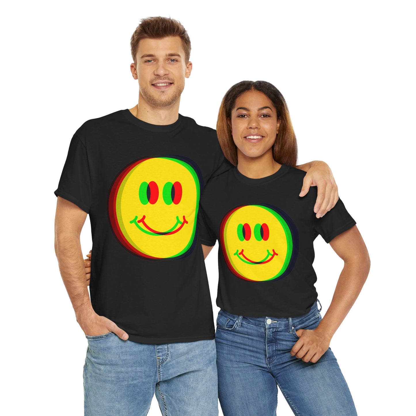 Psychedelic Smile Face 90s Fashion T-Shirt, For Ravers Of The Nineties