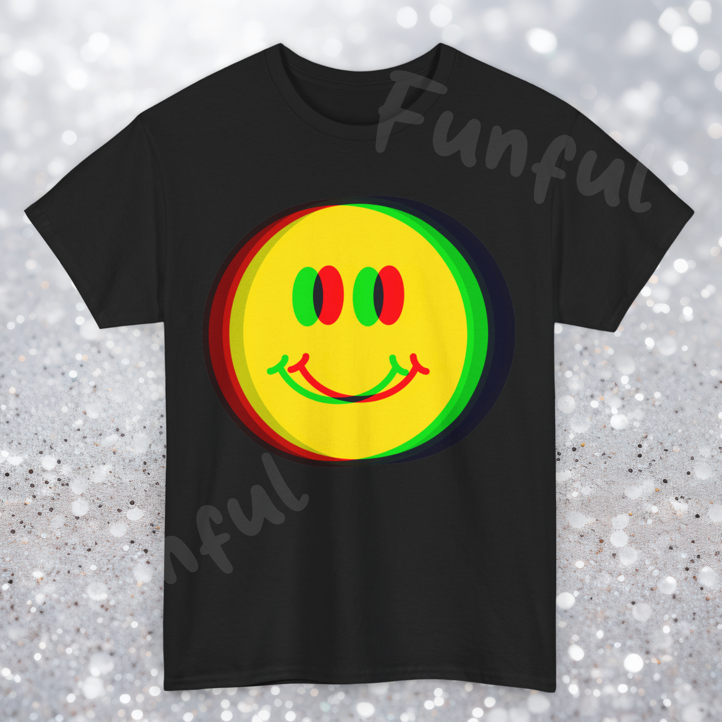 Psychedelic Smile Face 90s Fashion T-Shirt, For Ravers Of The Nineties