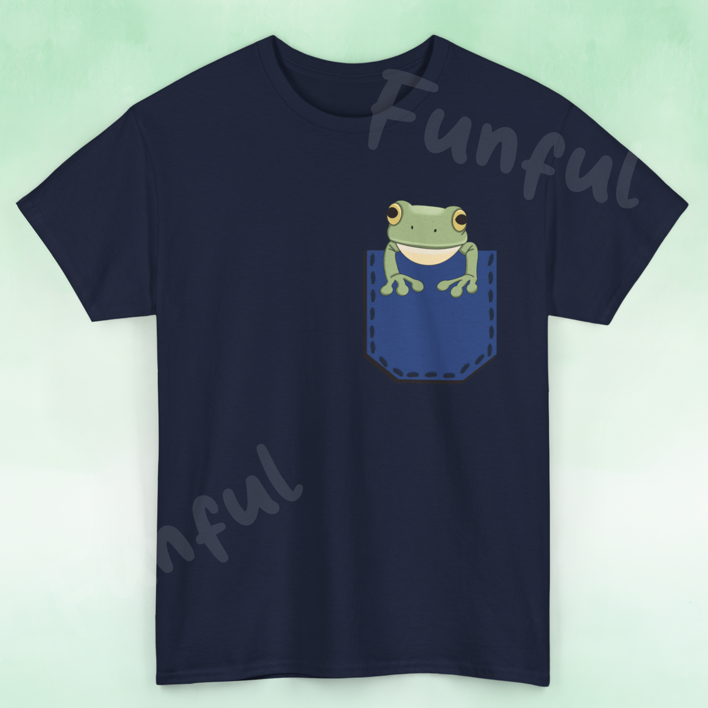 Cute Frog in a Fake Pocket T-Shirt, Adorable Frog Lover Gift