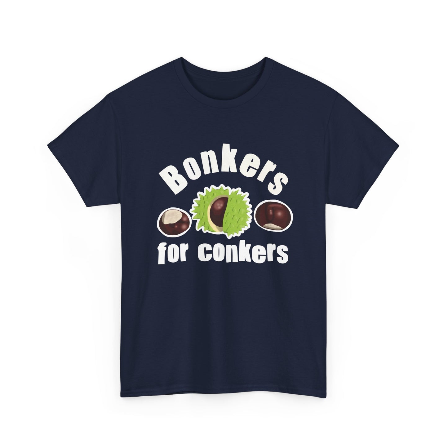 Bonkers for Conkers Unisex T-Shirt Fun for Autumn Celebrations