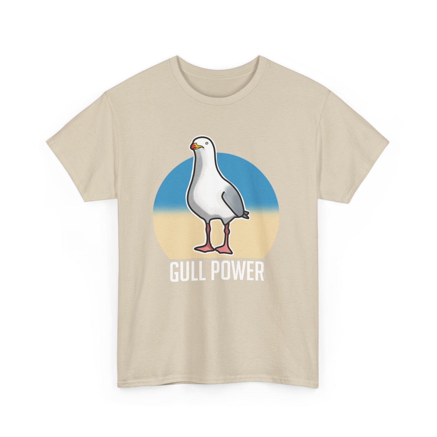 Funny Girl Power Pun T-Shirt with Seagull Design, 'Gull Power' Tee
