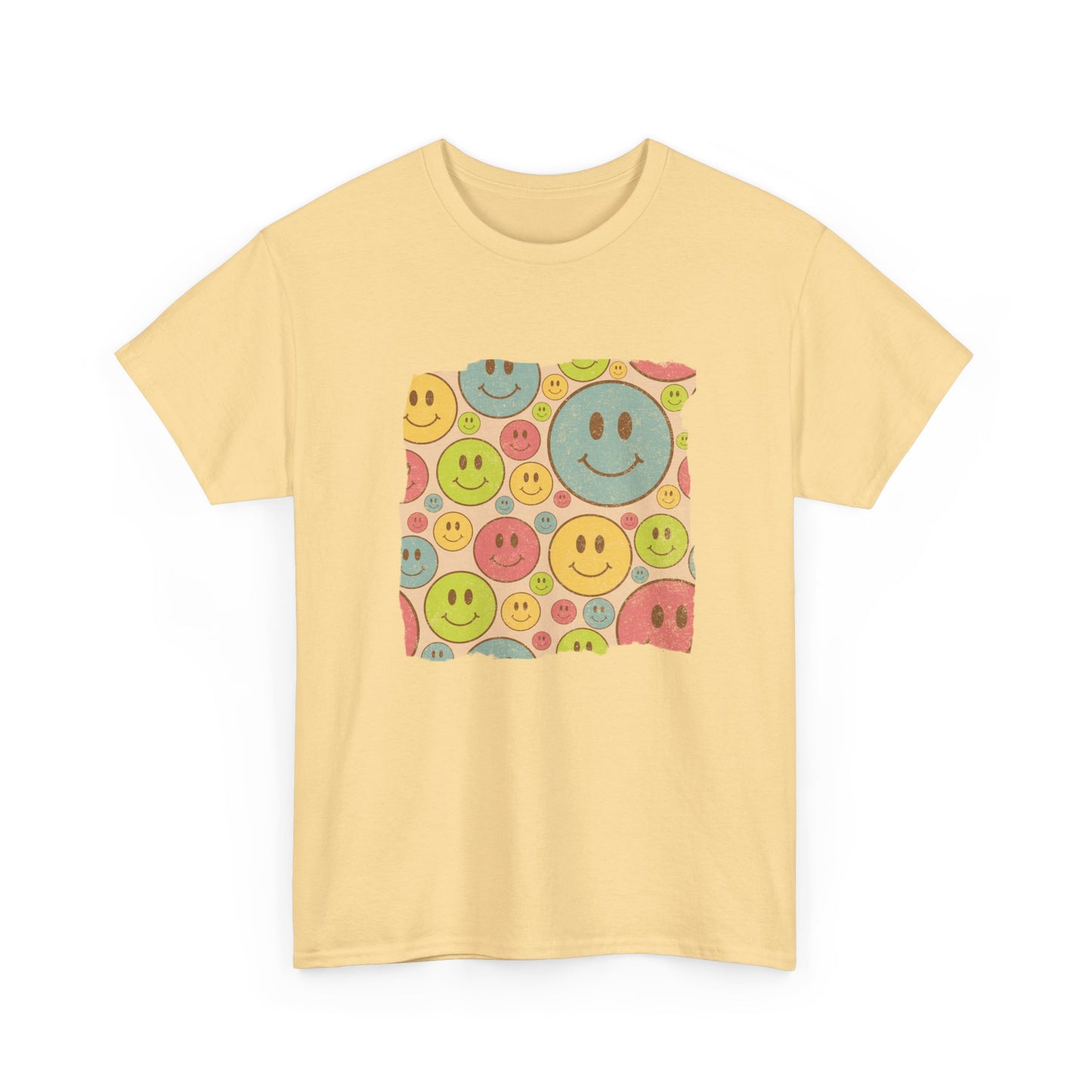 Nineties Style Retro Ravers T-Shirt, Happy Face Smiles Tee