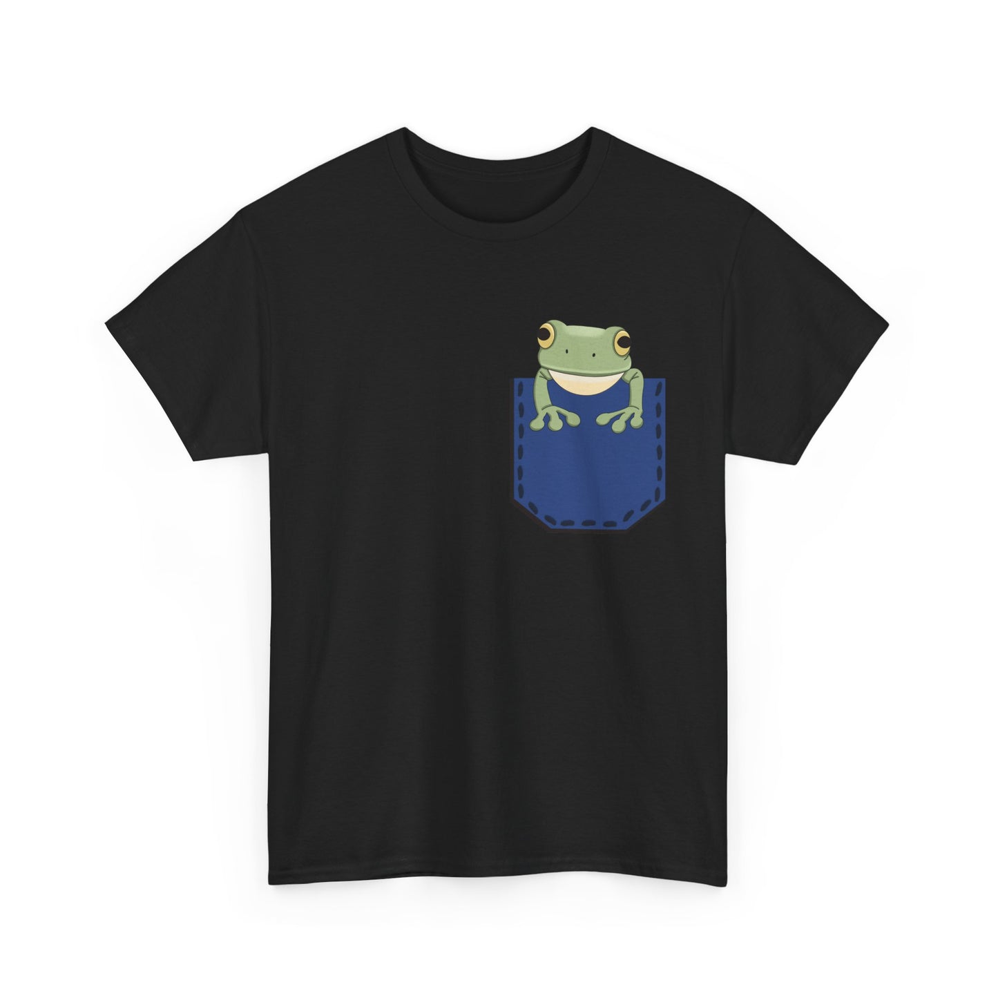 Cute Frog in a Fake Pocket T-Shirt, Adorable Frog Lover Gift
