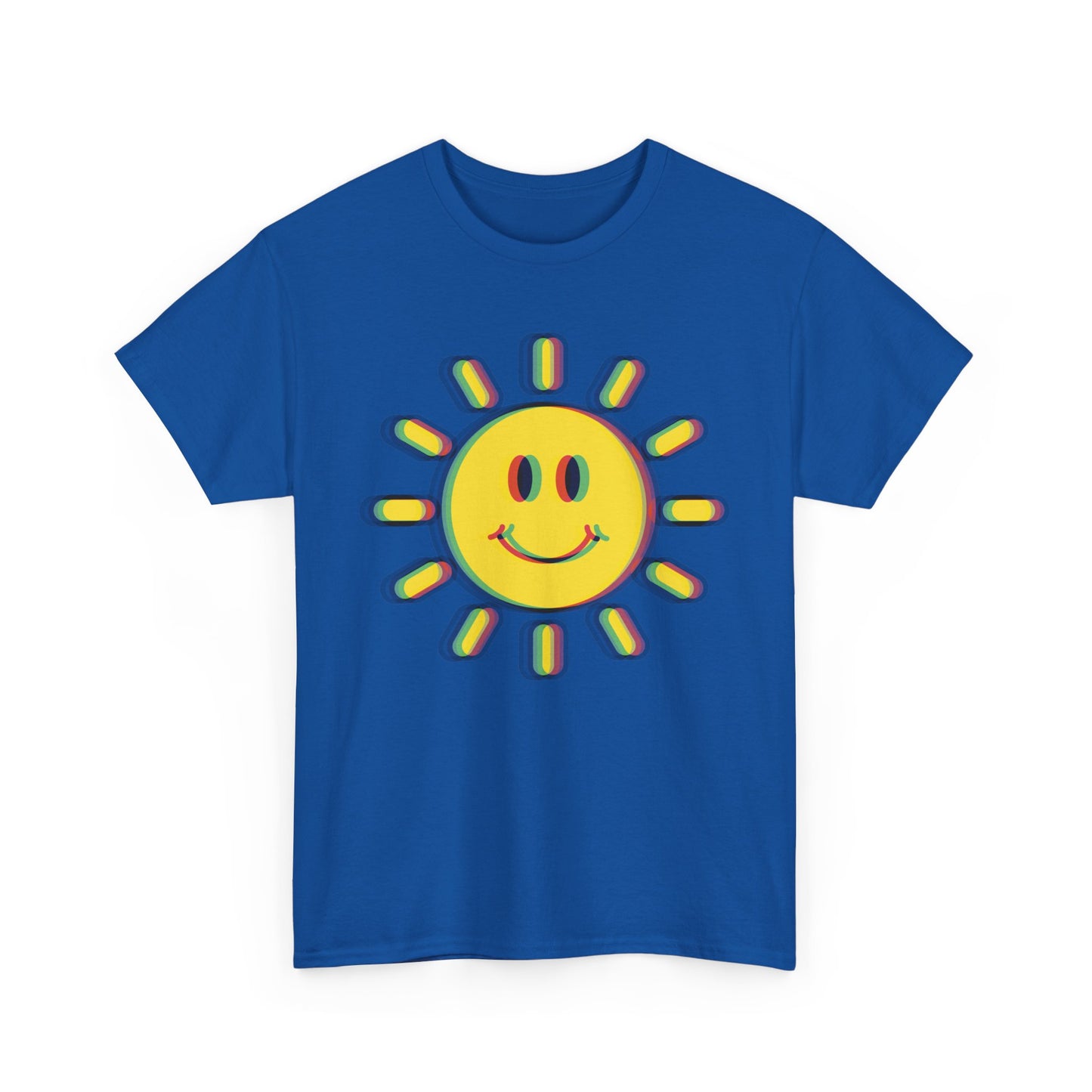 Psychedelic Smiling Sun T-Shirt, For Summer Time Vibes