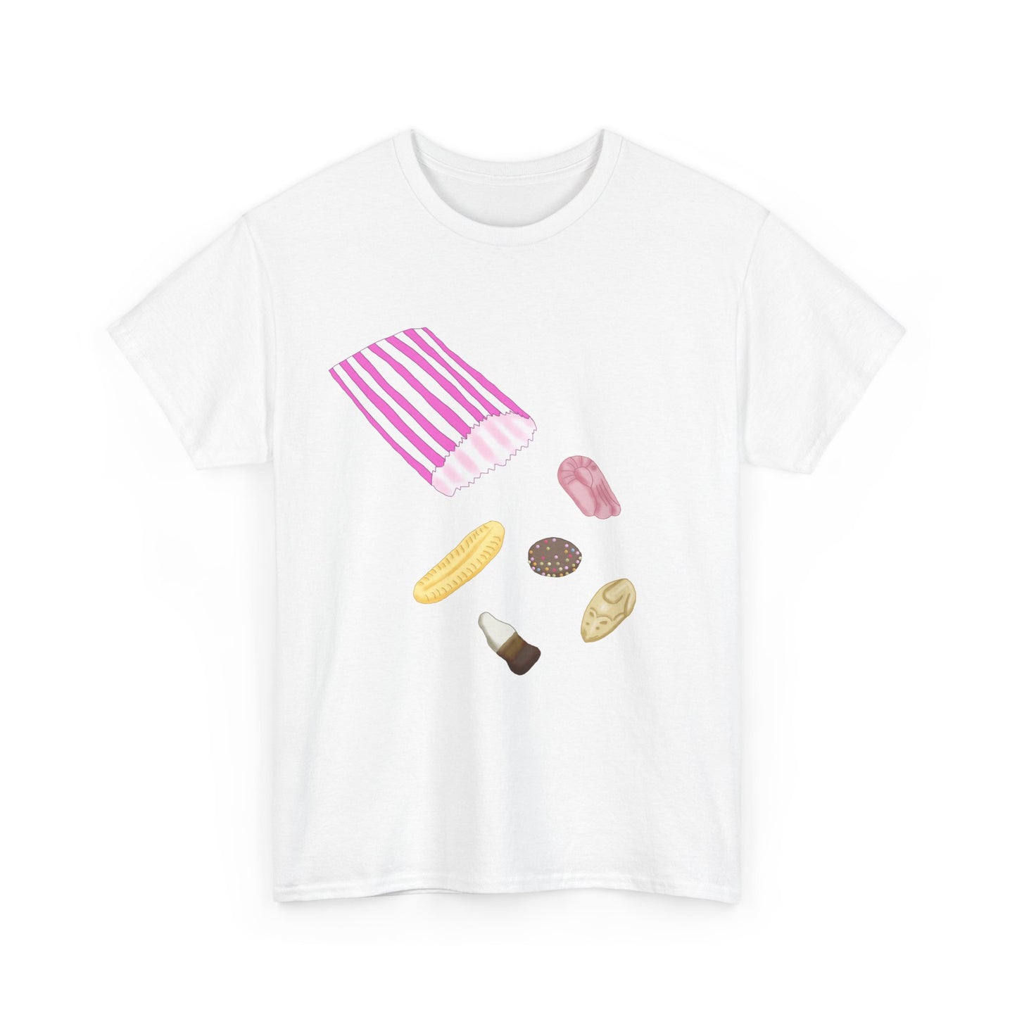 Nostalgic Penny Sweets Bag T-Shirt, Eighties Memories For Sugar Addicts