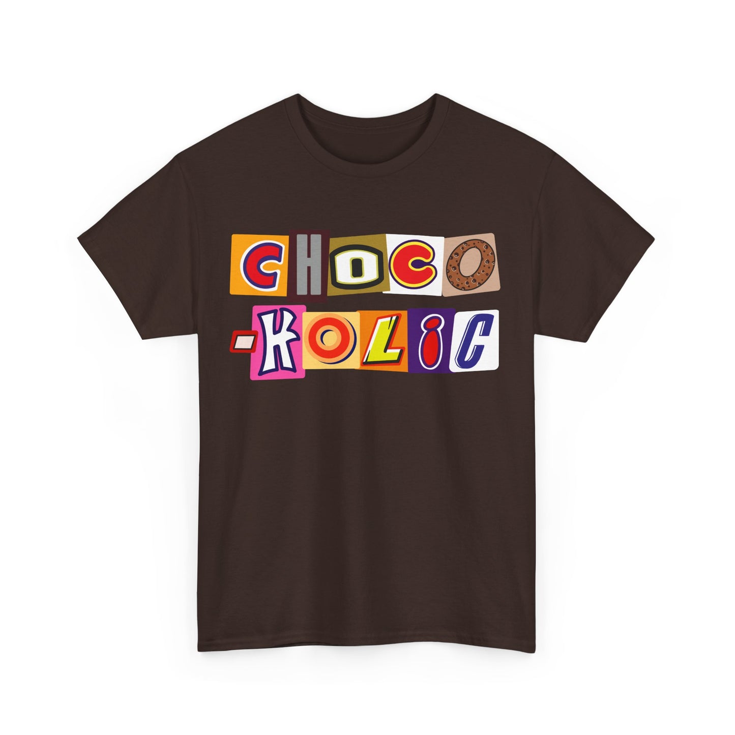 Chocoholic T-shirt, Chocolate Lover Gift, Fun T-shirt with Chocolate Bar Wrapper Logos, Unisex Tee for Chocoholics