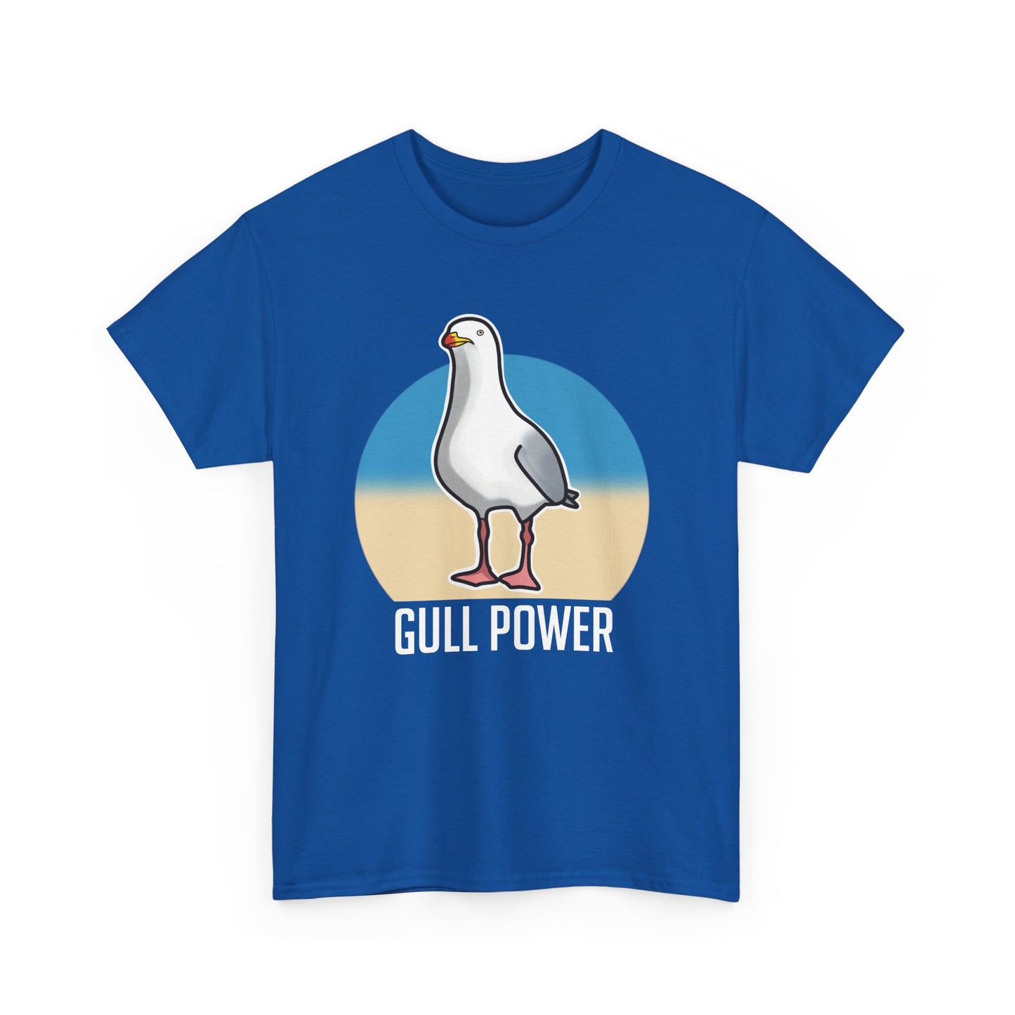 Funny Girl Power Pun T-Shirt with Seagull Design, 'Gull Power' Tee