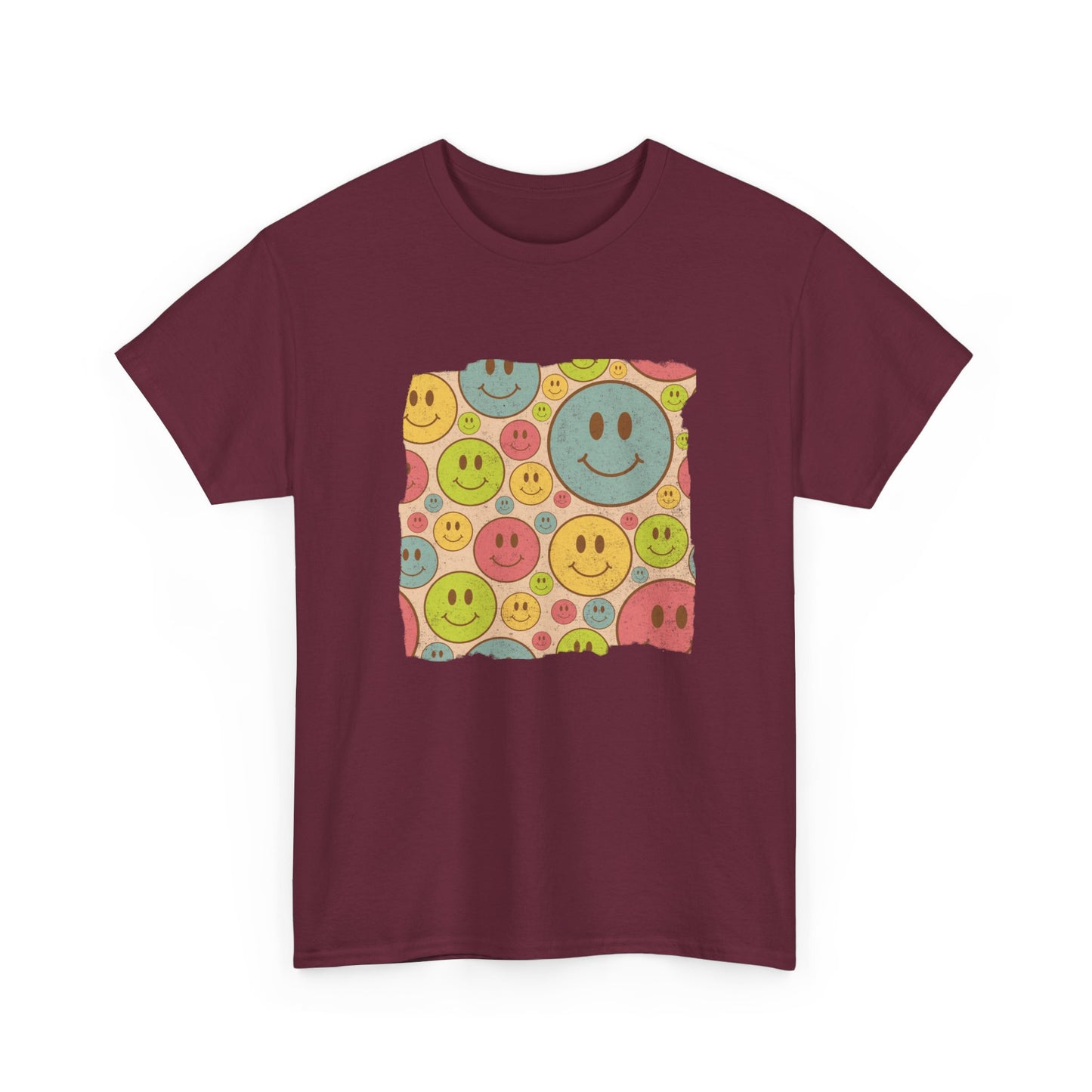 Nineties Style Retro Ravers T-Shirt, Happy Face Smiles Tee