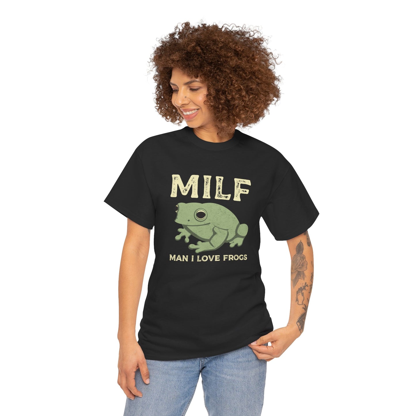 MILF Man I Love Frogs Funny Frog Lovers T-Shirt Adult Humour