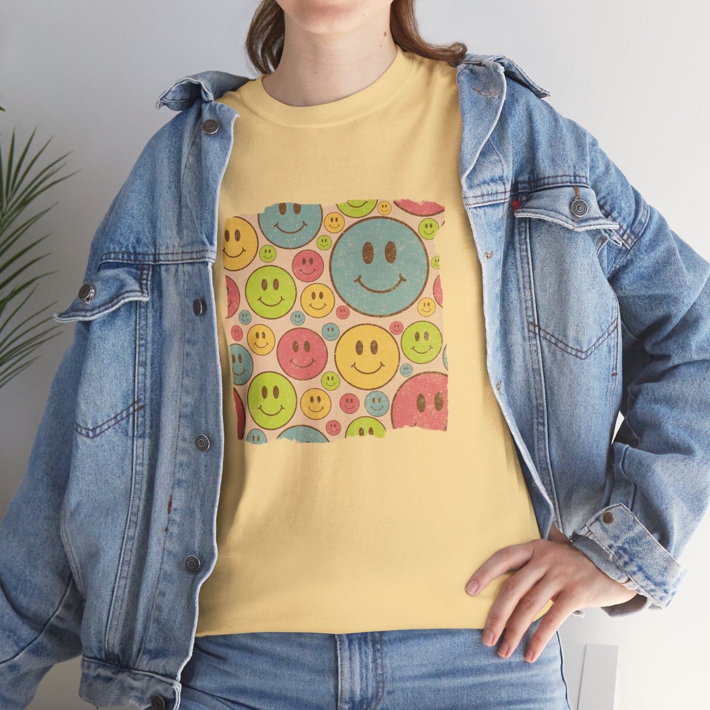Nineties Style Retro Ravers T-Shirt, Happy Face Smiles Tee