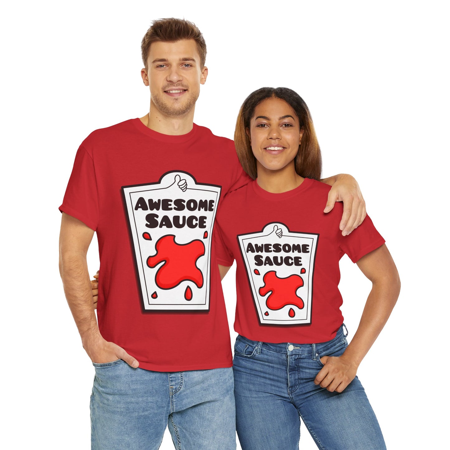 Awesome Sauce Unisex T-Shirt - Fancy Dress Costume In Red