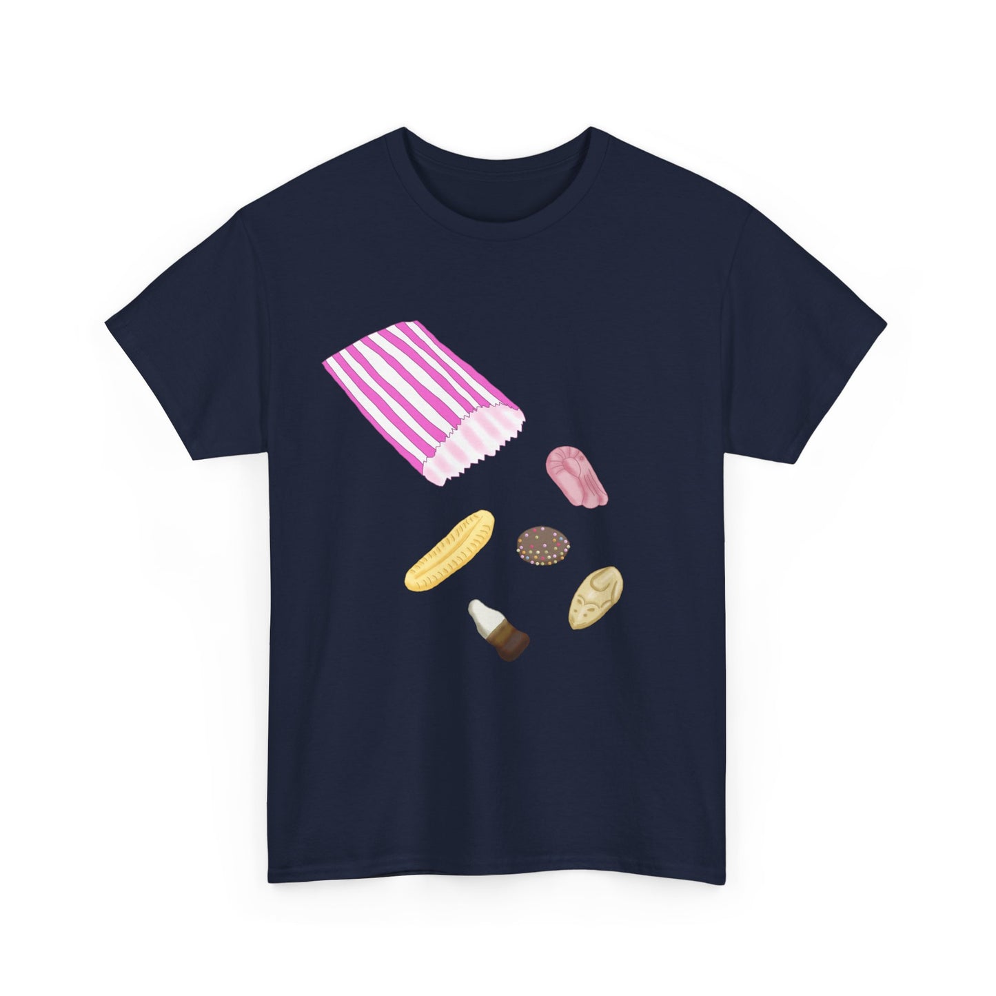 Nostalgic Penny Sweets Bag T-Shirt, Eighties Memories For Sugar Addicts