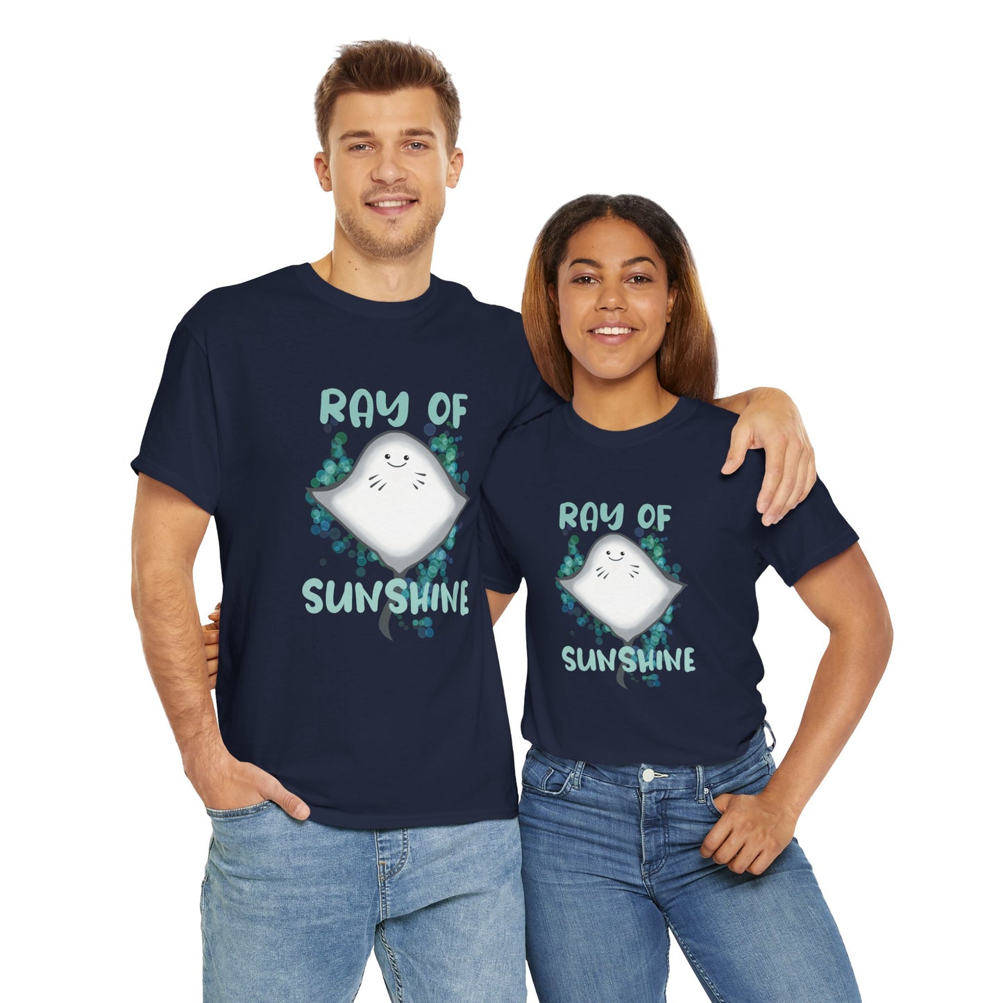 Ray of Sunshine Cute Stingray Unisex T-Shirt, Fun, Cheerful Marine Life Shirt