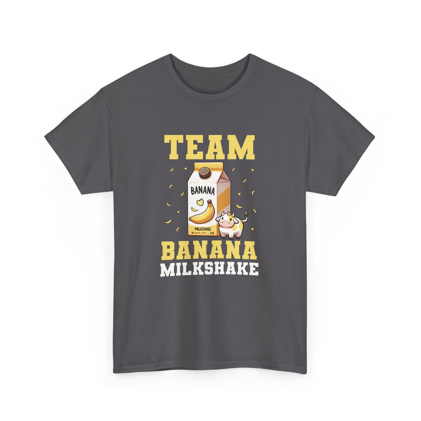 Team Banana Milkshake Unisex Tee, Fun Graphic T-Shirt for Banana Lovers