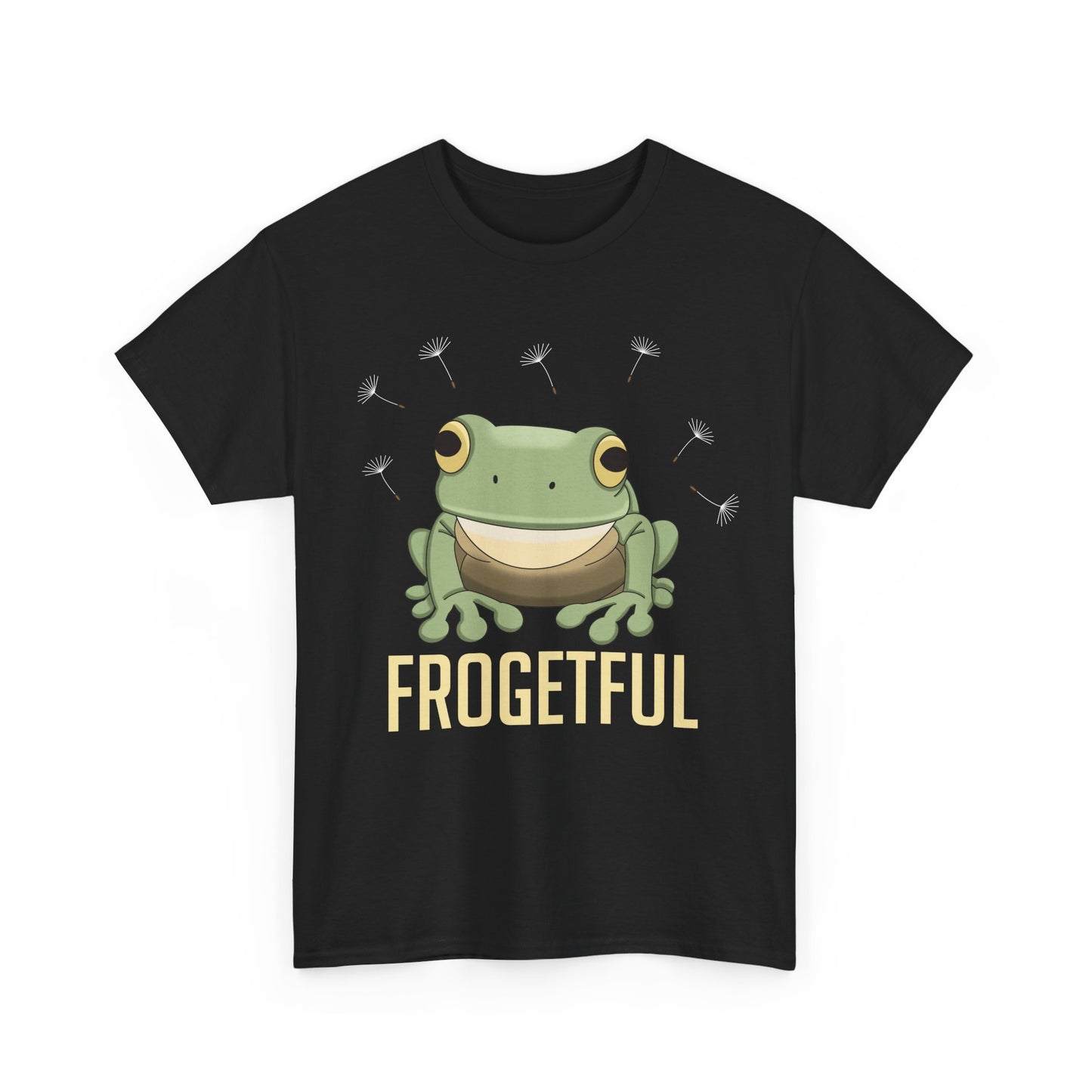 Funny “Frogetful” Frog T-Shirt, Cute Gift for Forgetful Frog Lovers, Quirky Amphibian Pun Tee, Unisex Tee