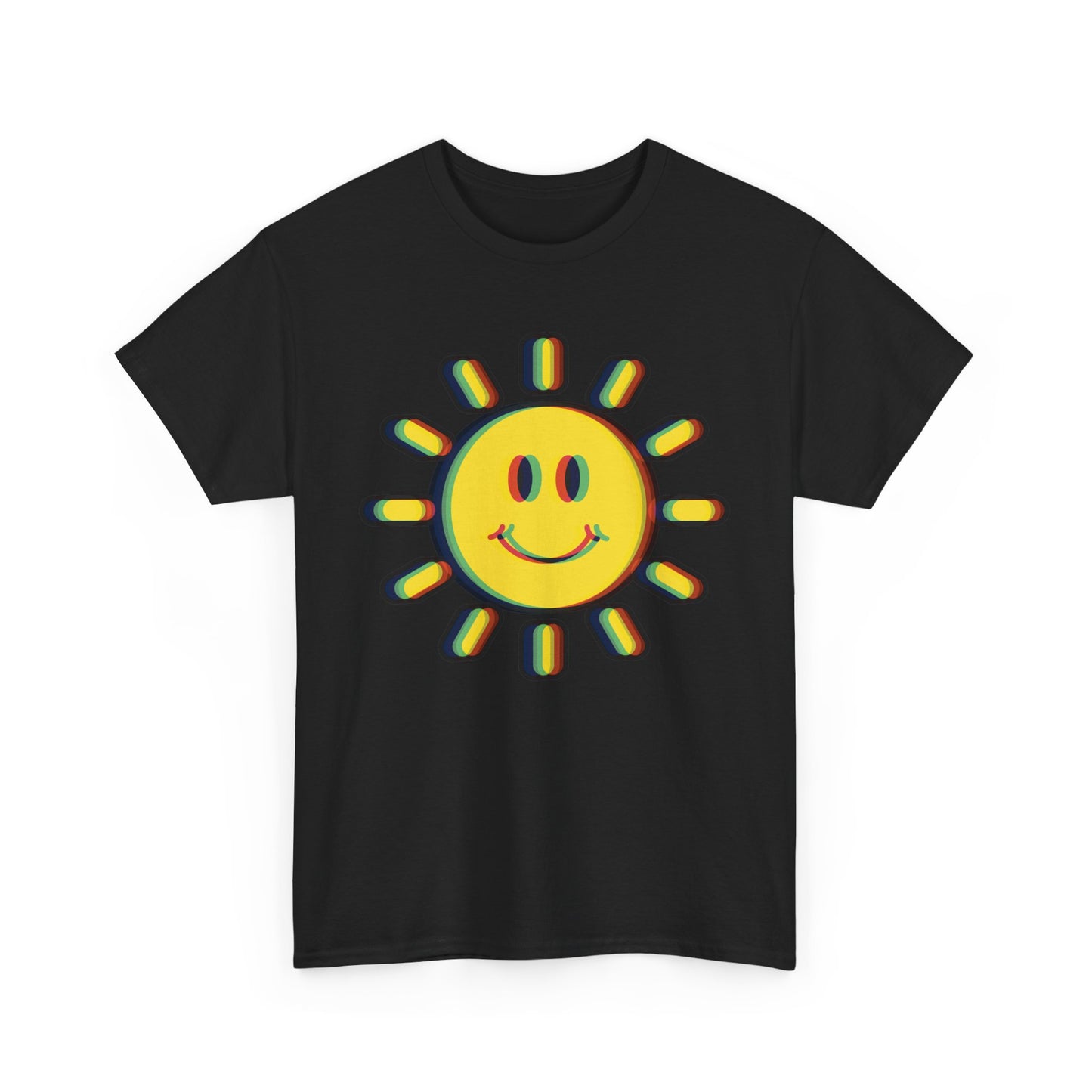 Psychedelic Smiling Sun T-Shirt, For Summer Time Vibes
