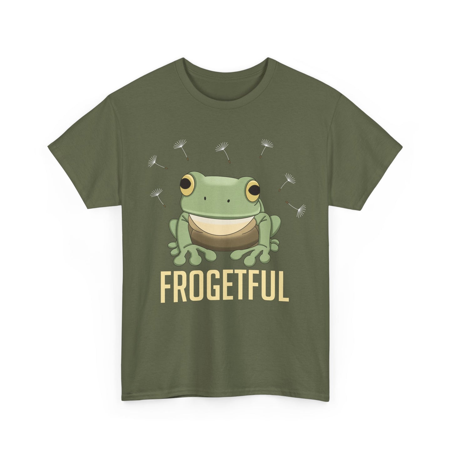 Funny “Frogetful” Frog T-Shirt, Cute Gift for Forgetful Frog Lovers, Quirky Amphibian Pun Tee, Unisex Tee