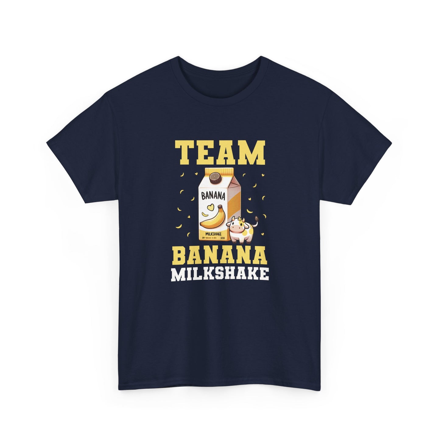 Team Banana Milkshake Unisex Tee, Fun Graphic T-Shirt for Banana Lovers