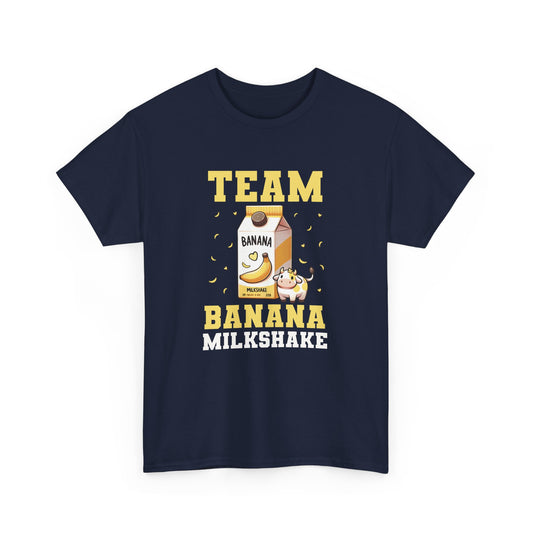 Team Banana Milkshake Unisex Tee, Fun Graphic T-Shirt for Banana Lovers