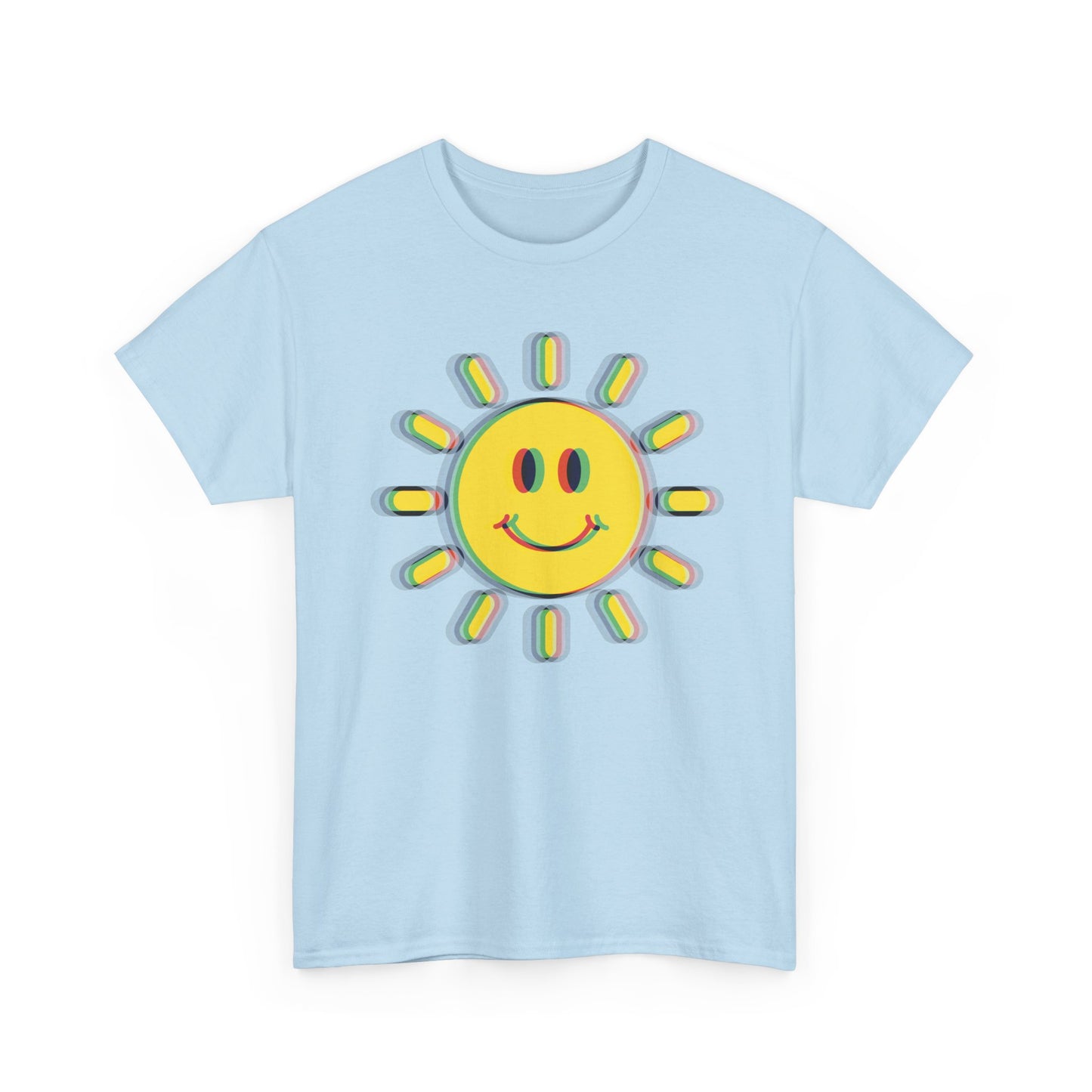 Psychedelic Smiling Sun T-Shirt, For Summer Time Vibes