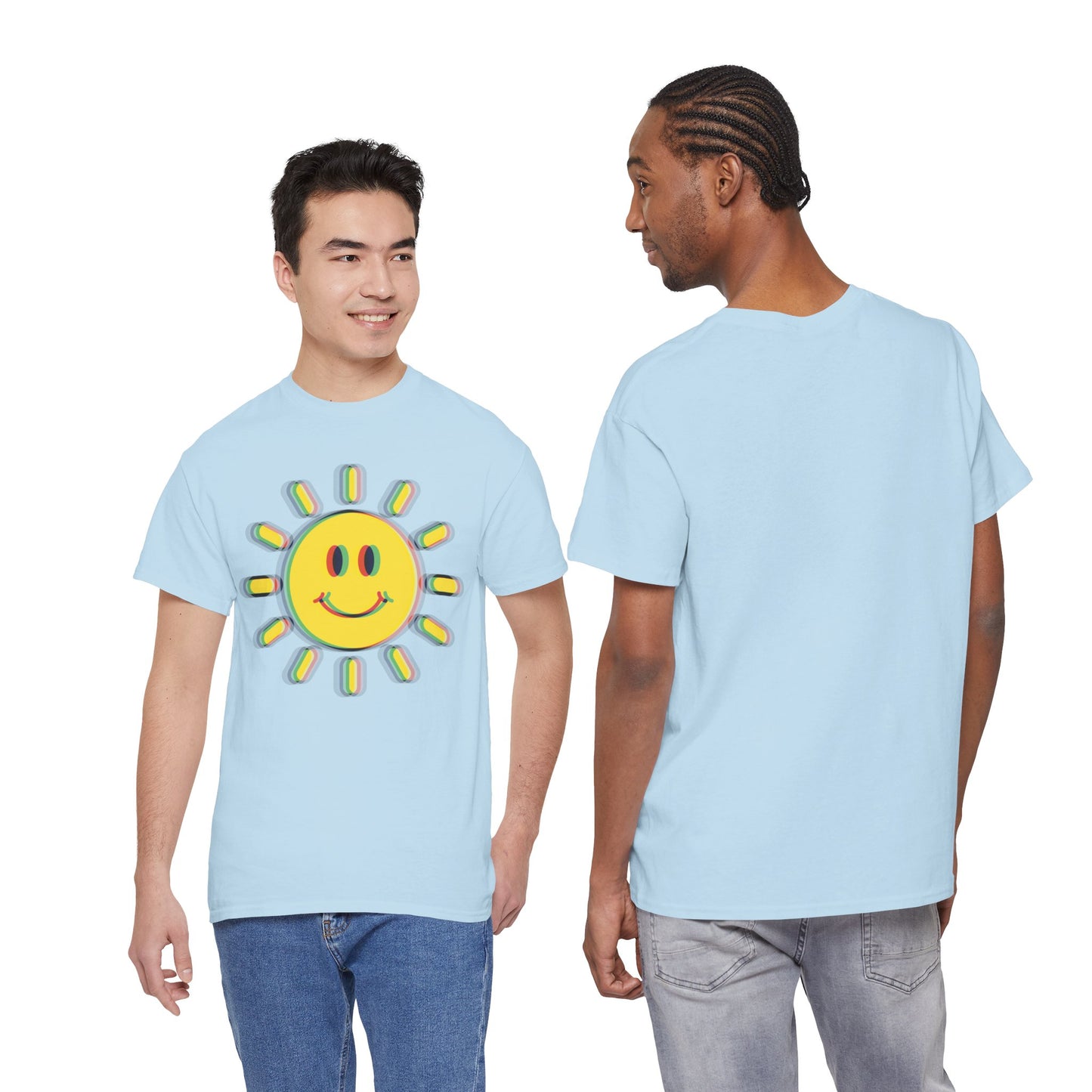 Psychedelic Smiling Sun T-Shirt, For Summer Time Vibes