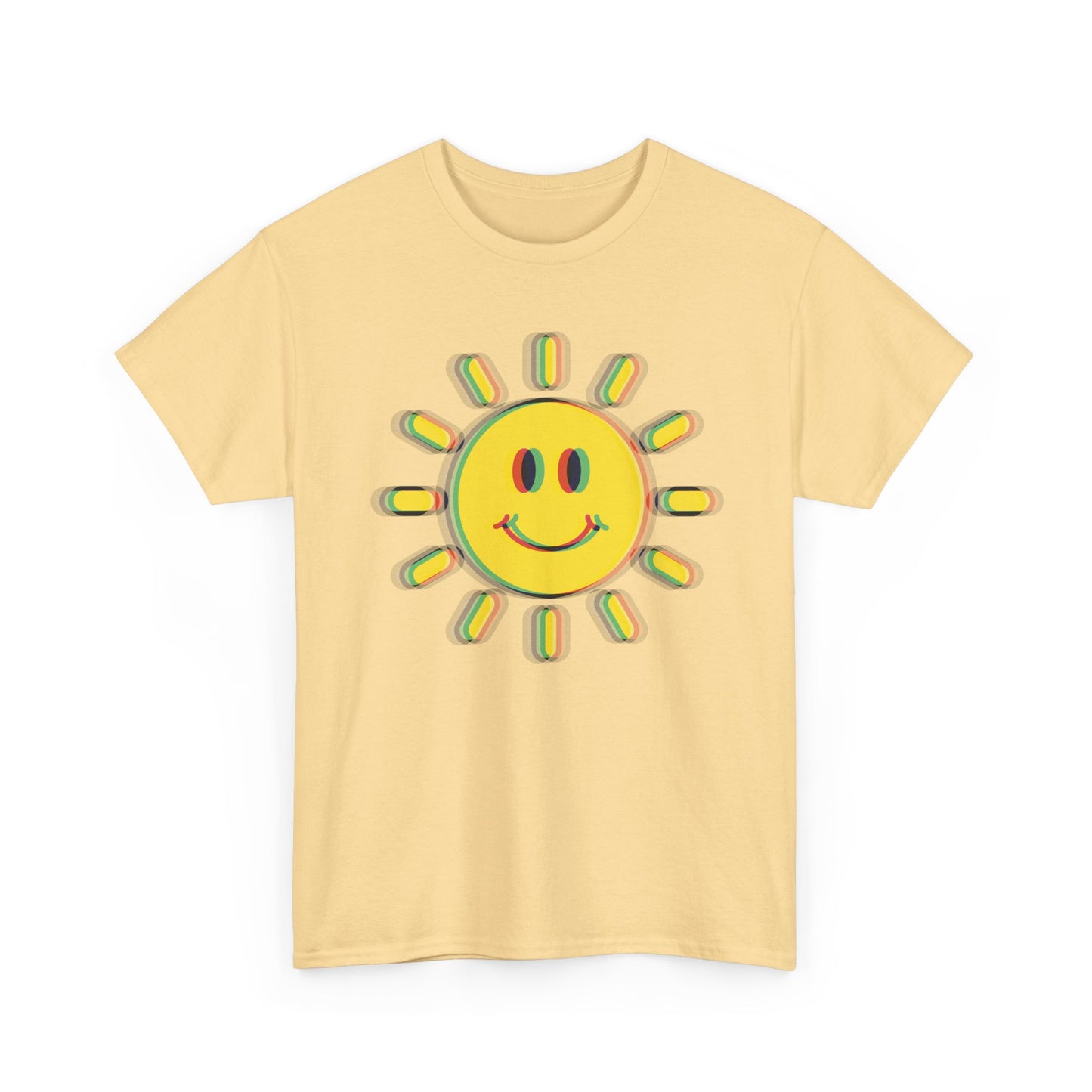 Psychedelic Smiling Sun T-Shirt, For Summer Time Vibes