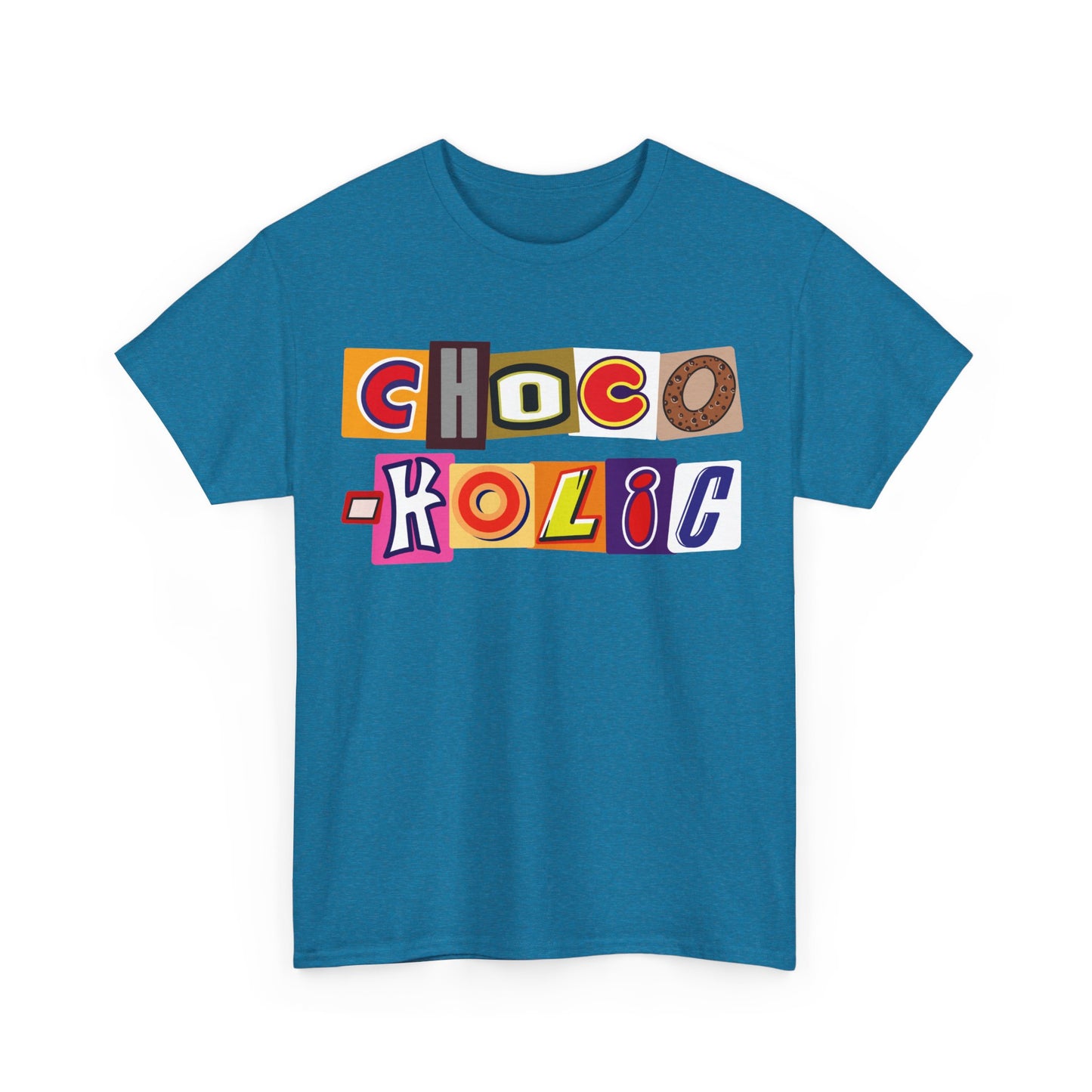 Chocoholic T-shirt, Chocolate Lover Gift, Fun T-shirt with Chocolate Bar Wrapper Logos, Unisex Tee for Chocoholics